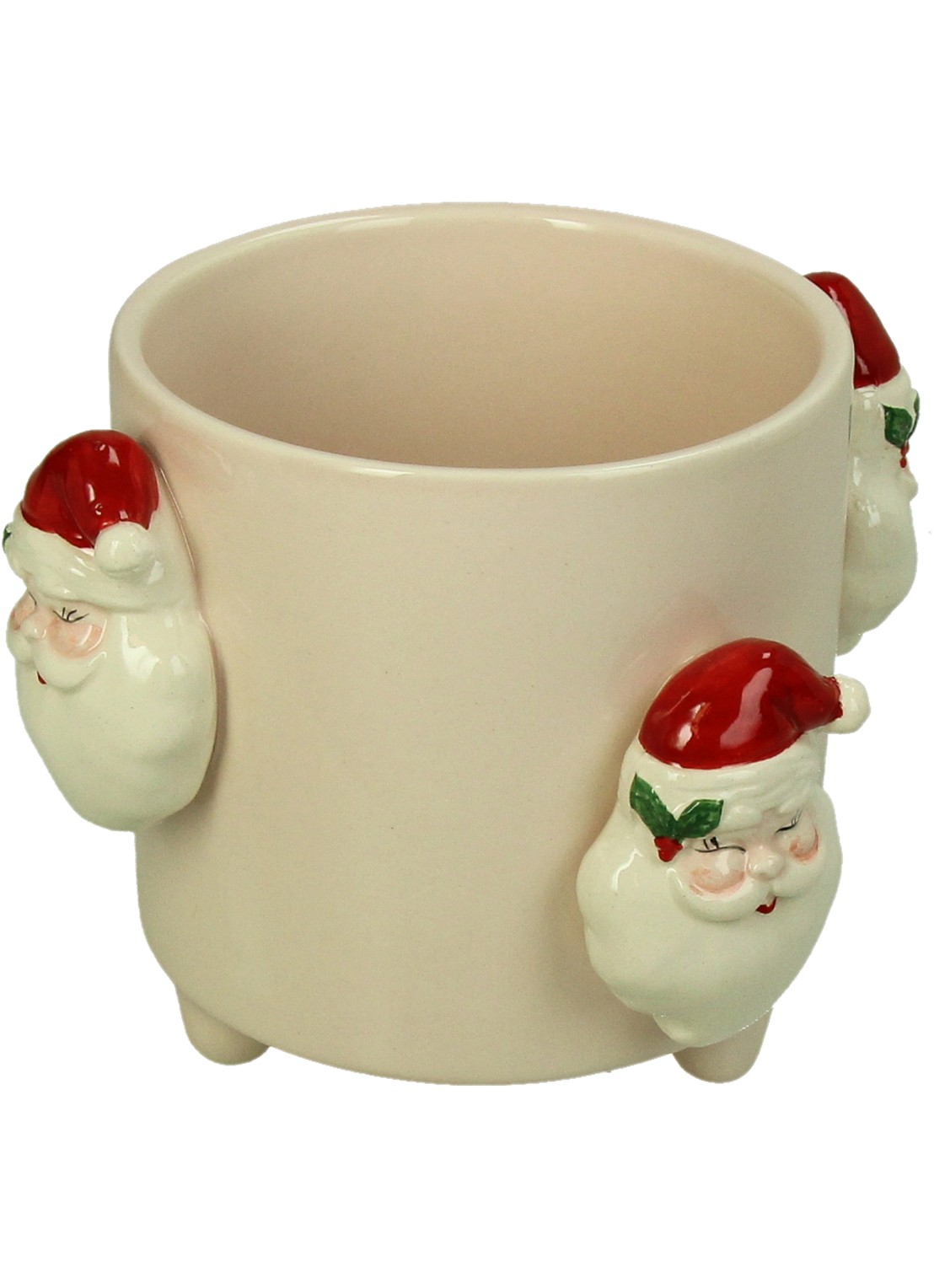Kersten Santa bloempot voor binnen 12,5 cm - voorkant 2 creme