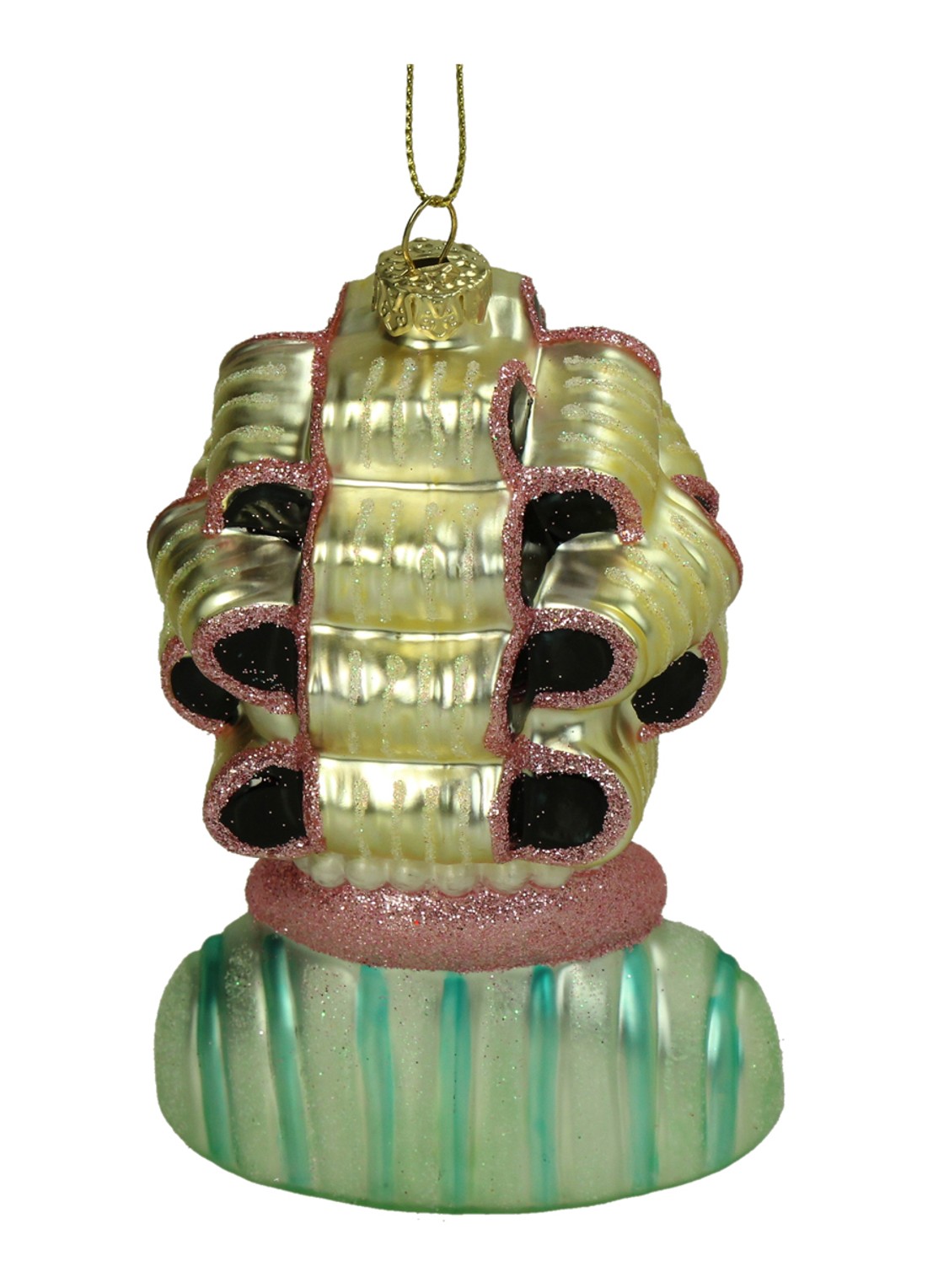 Kersten Welness Dame kersthanger 13,1 cm - achterkant lindegroen