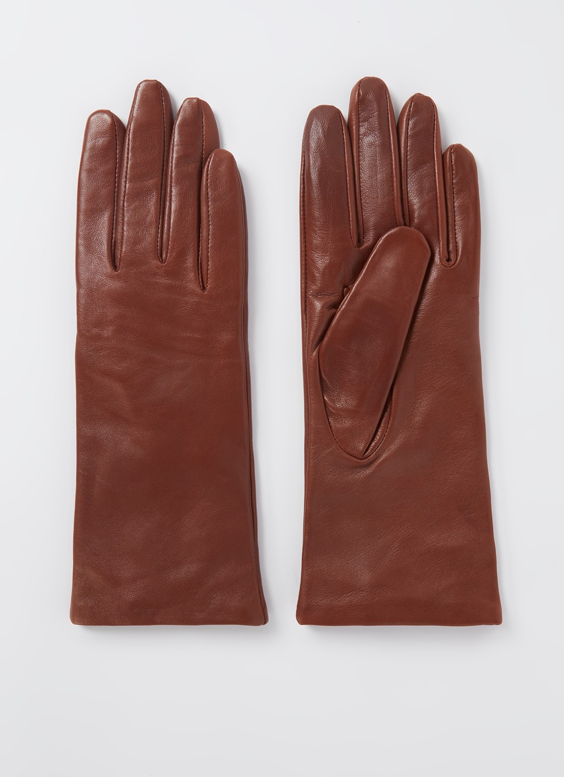 Kessler Ava handschoenen van leer met touchscreen functie - voorkant bruin