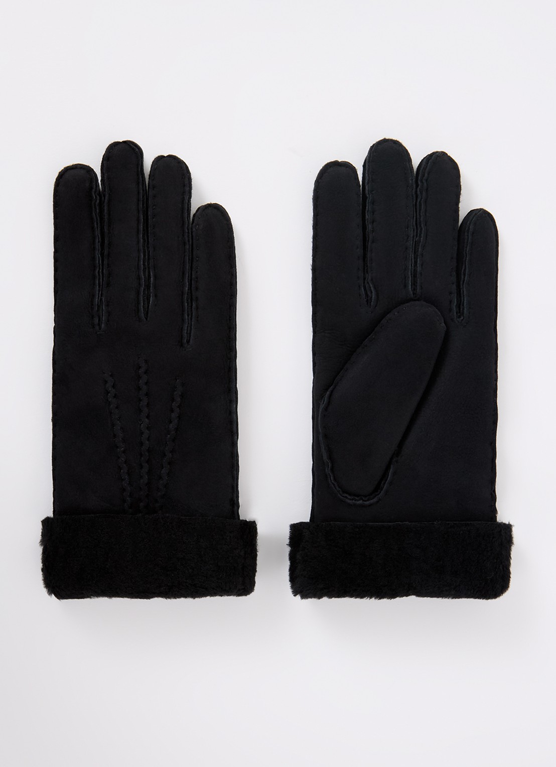 Kessler Ilvy handschoenen van suède - voorkant zwart
