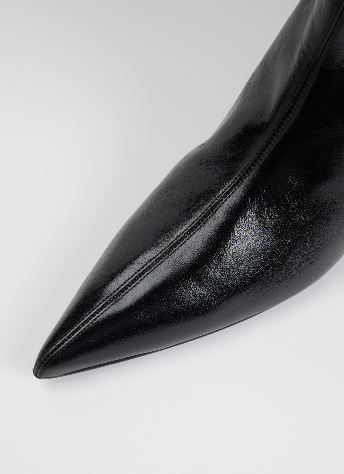 Khaite Andee laars van kalfsleer - detail 3 zwart