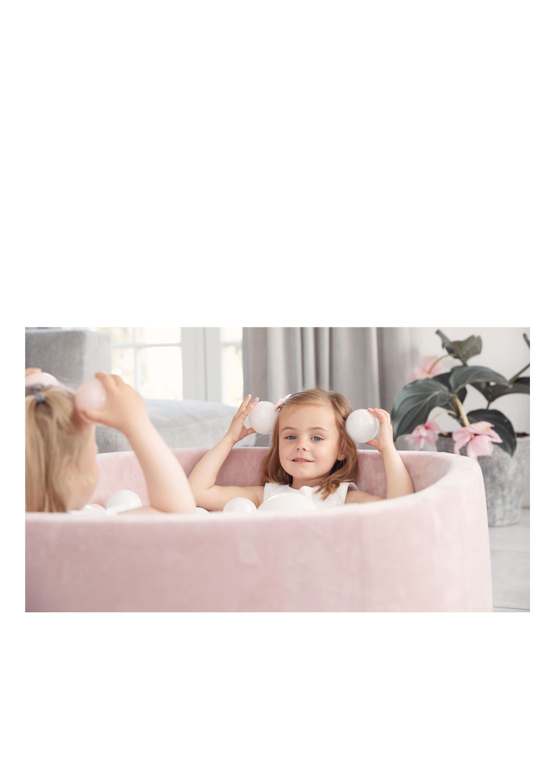 KidKii Boucle ballenbak 90 x 30 cm inclusief 150 ballen  - detail 2 roze