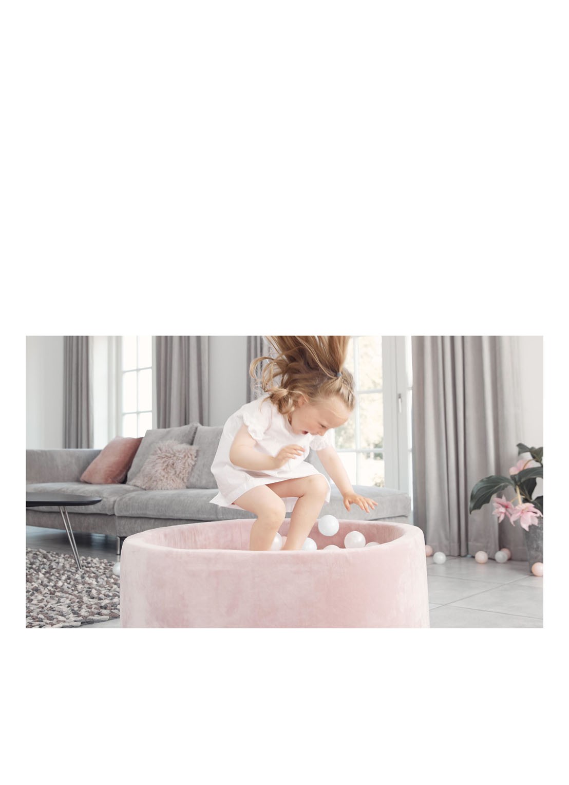 KidKii Boucle ballenbak 90 x 30 cm inclusief 150 ballen  - detail 3 roze