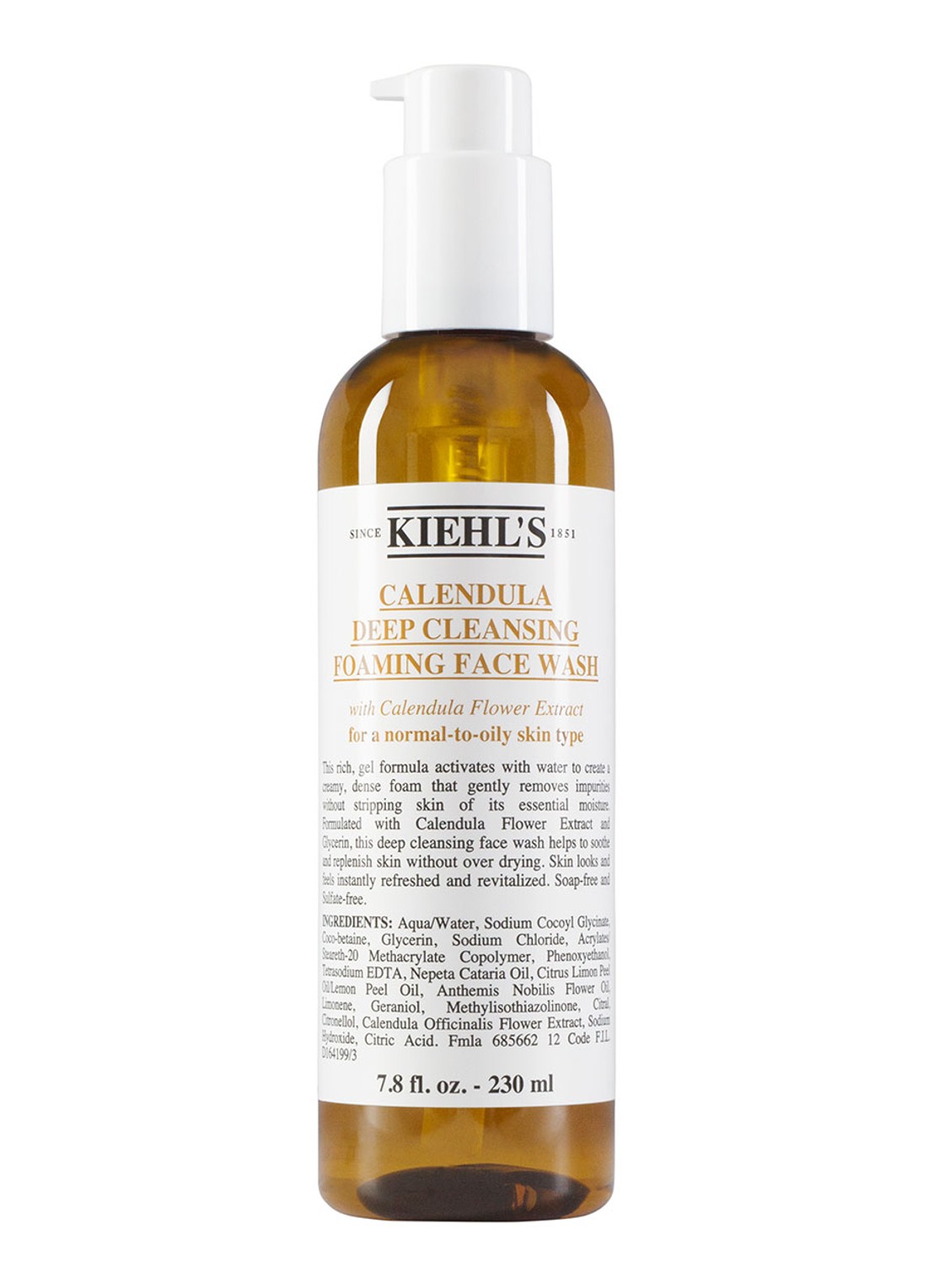 Kiehl's Calendula Deep Cleansing Foaming Wash - facewash - voorkant 3 undefined
