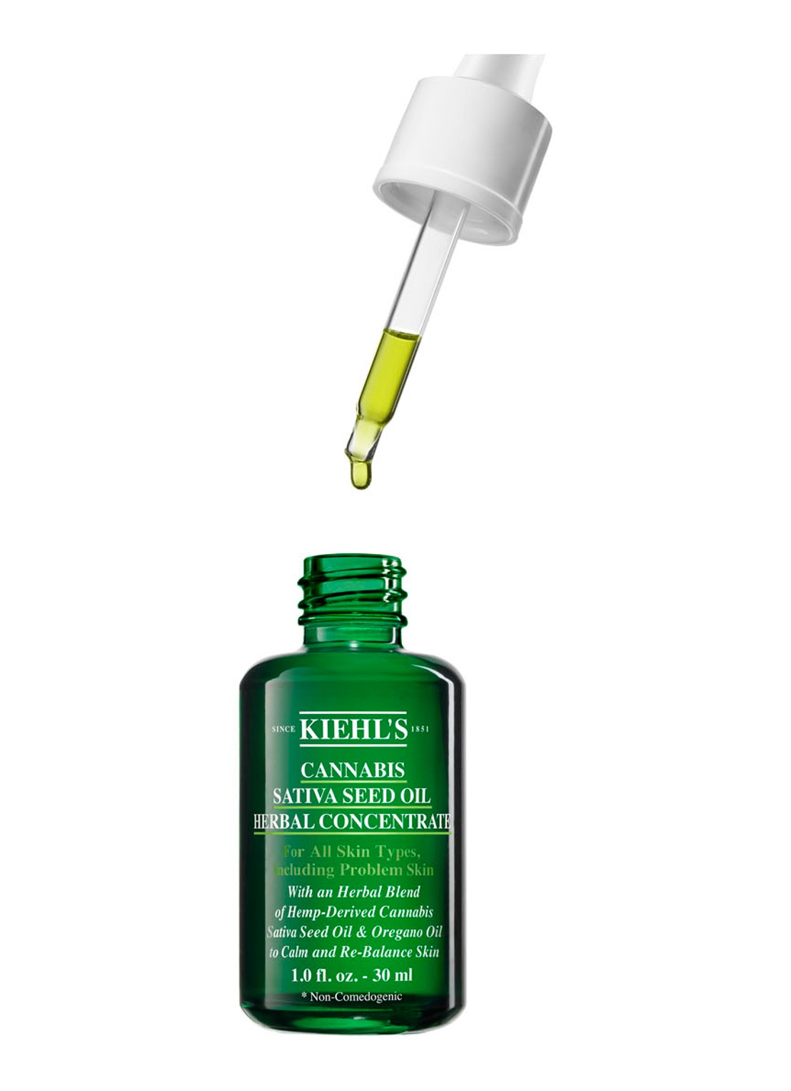 Kiehl's Cannabis Sativa Seed Oil Herbal Concentrate - gezichtsolie - voorkant 2 undefined