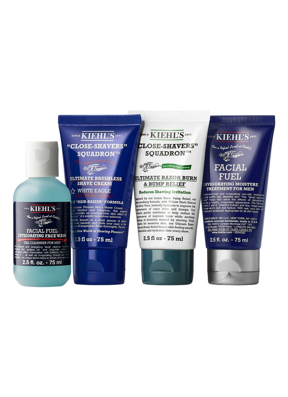 Kiehl's On-the-go groomers - verzorgingsset - voorkant 2 beige