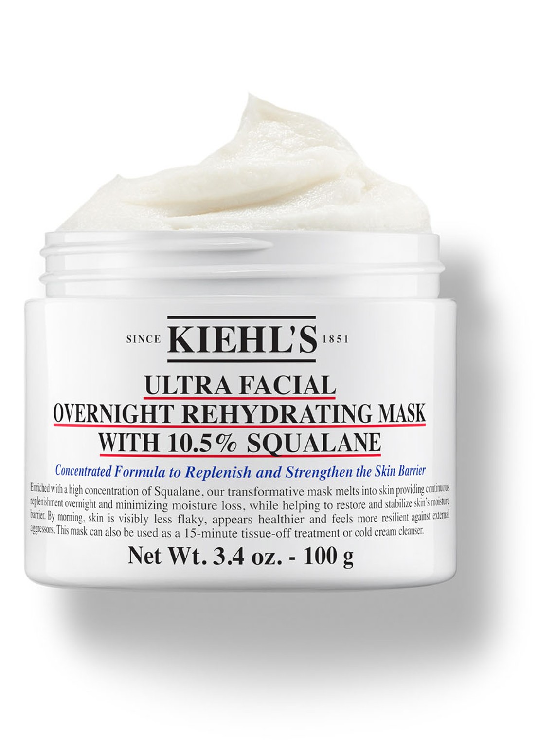 Kiehl's Ultra Facial Overnight Hydrating Mask With 10,5% Squalane - nachtmasker - voorkant 7 undefined