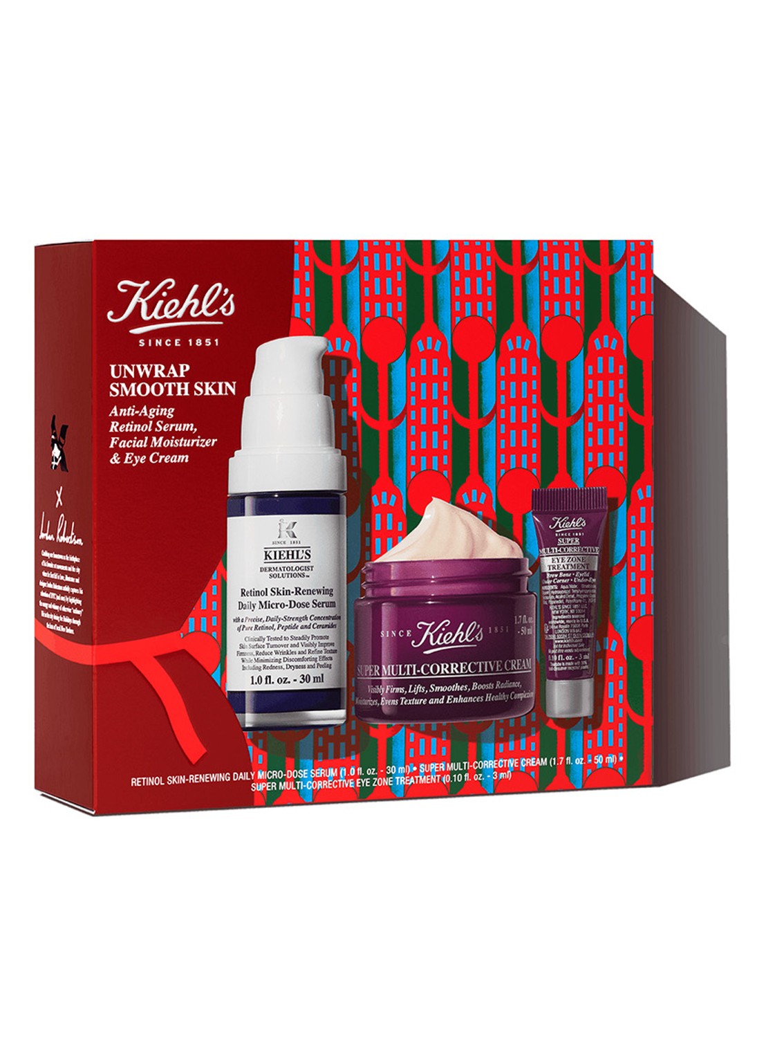 Kiehl's Unwrap smooth skin set - anti-ageing - voorkant beige