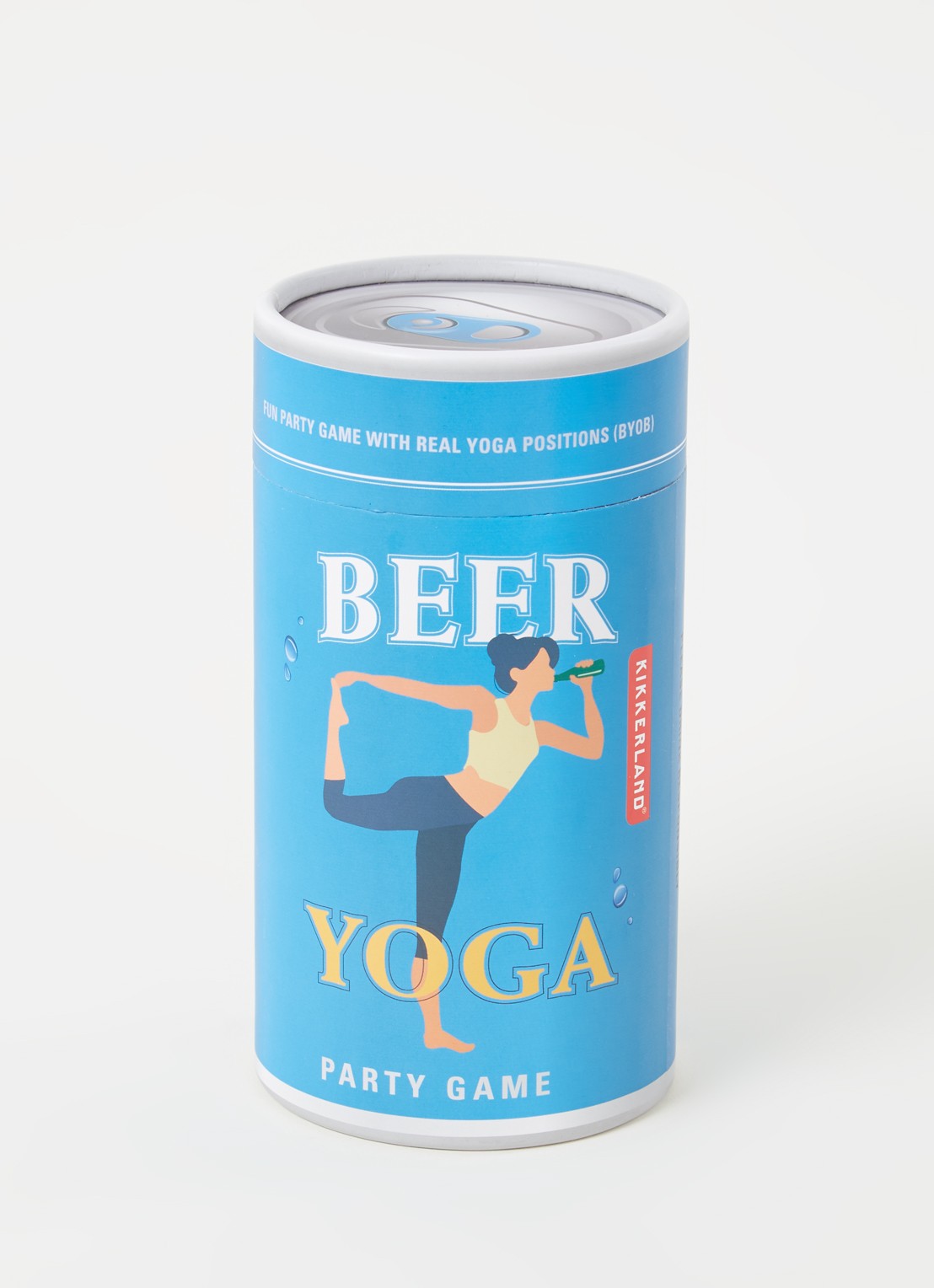 Kikkerland Bier Yoga kaartspel - voorkant 2 blauw
