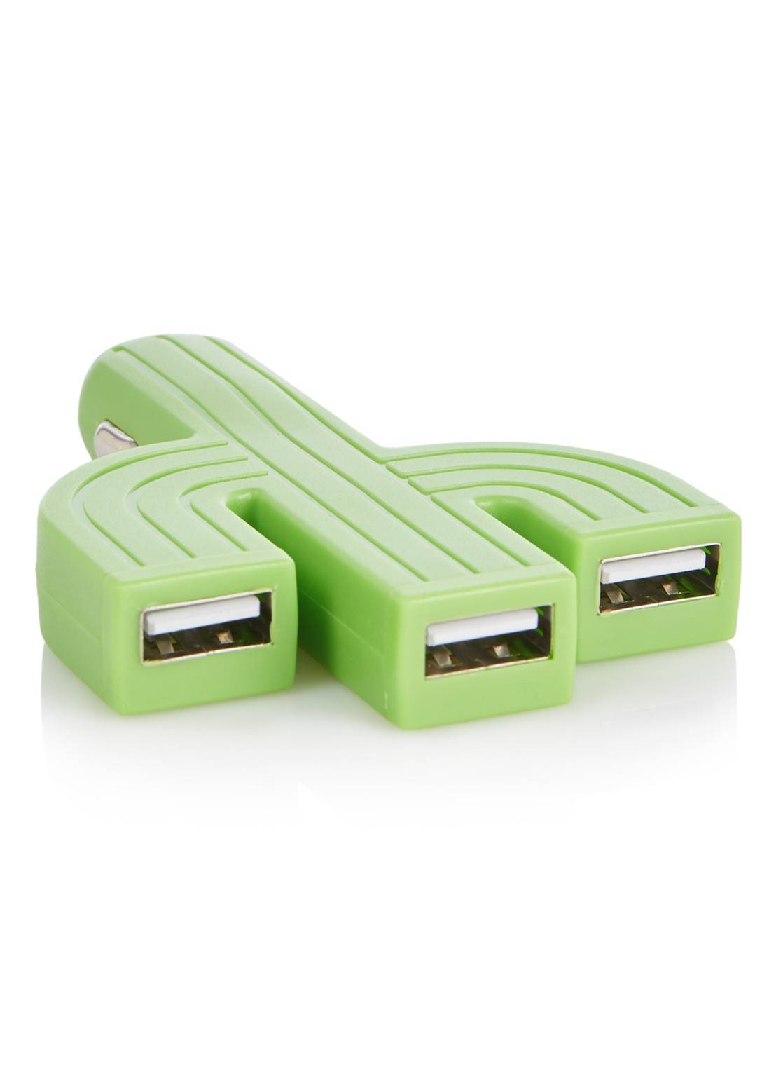 Kikkerland Cactus auto usb-lader - detail 2 lichtgroen