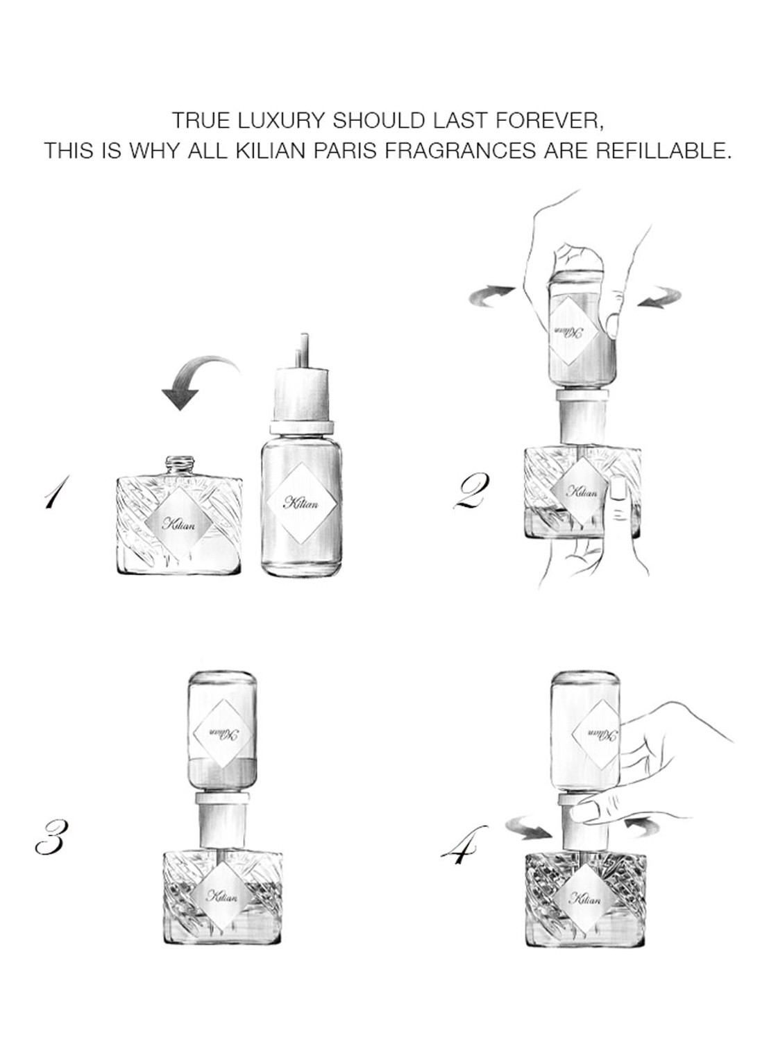 Kilian Paris Sacred Wood Refillable Eau de Parfum - voorkant 3 metallic