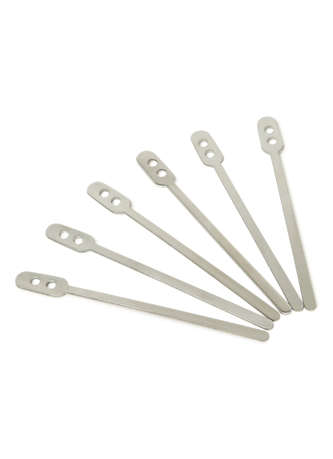 Kitchen Basics Stir roerstaafjes set van 6  - voorkant zilver