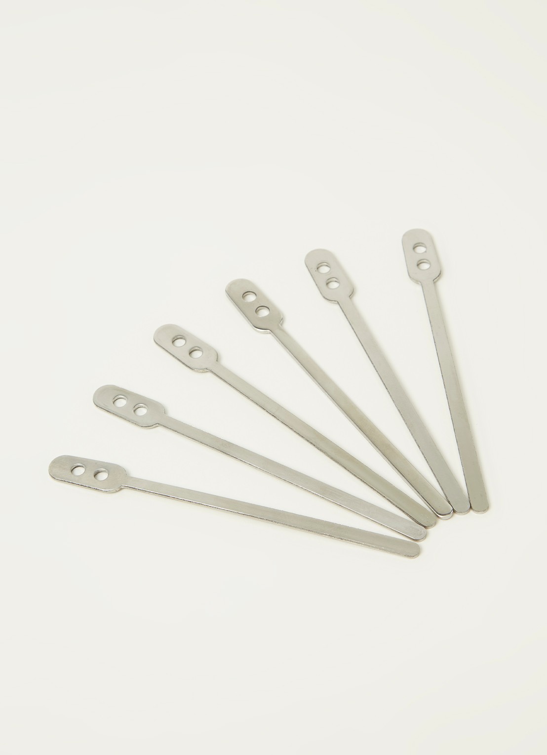 Kitchen Basics Stir roerstaafjes set van 6  - voorkant 2 zilver
