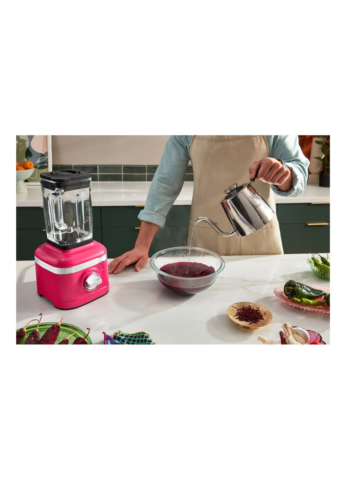 KitchenAid Artisan 1,4 liter K400 blender 5KSB4026 - Hibiscus - detail 7 donkerroze