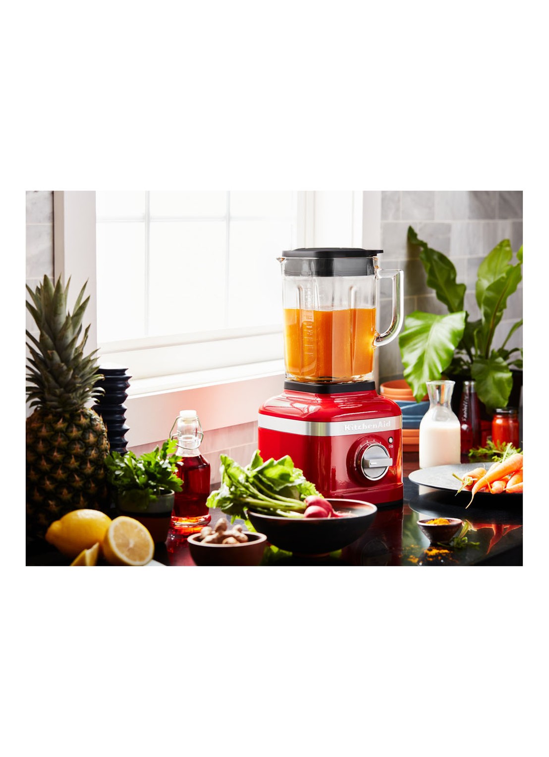 KitchenAid Artisan blender 1,4 liter K400 - Appelrood - voorkant 2 steenrood