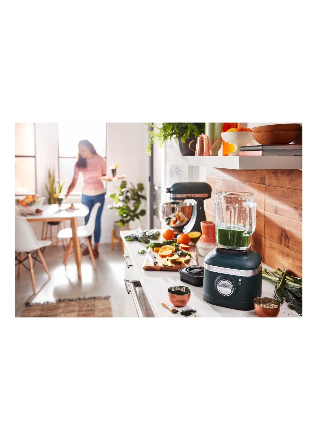 KitchenAid Artisan blender 1,4 liter K400 - Pebbles Palm - voorkant 2 donkergroen