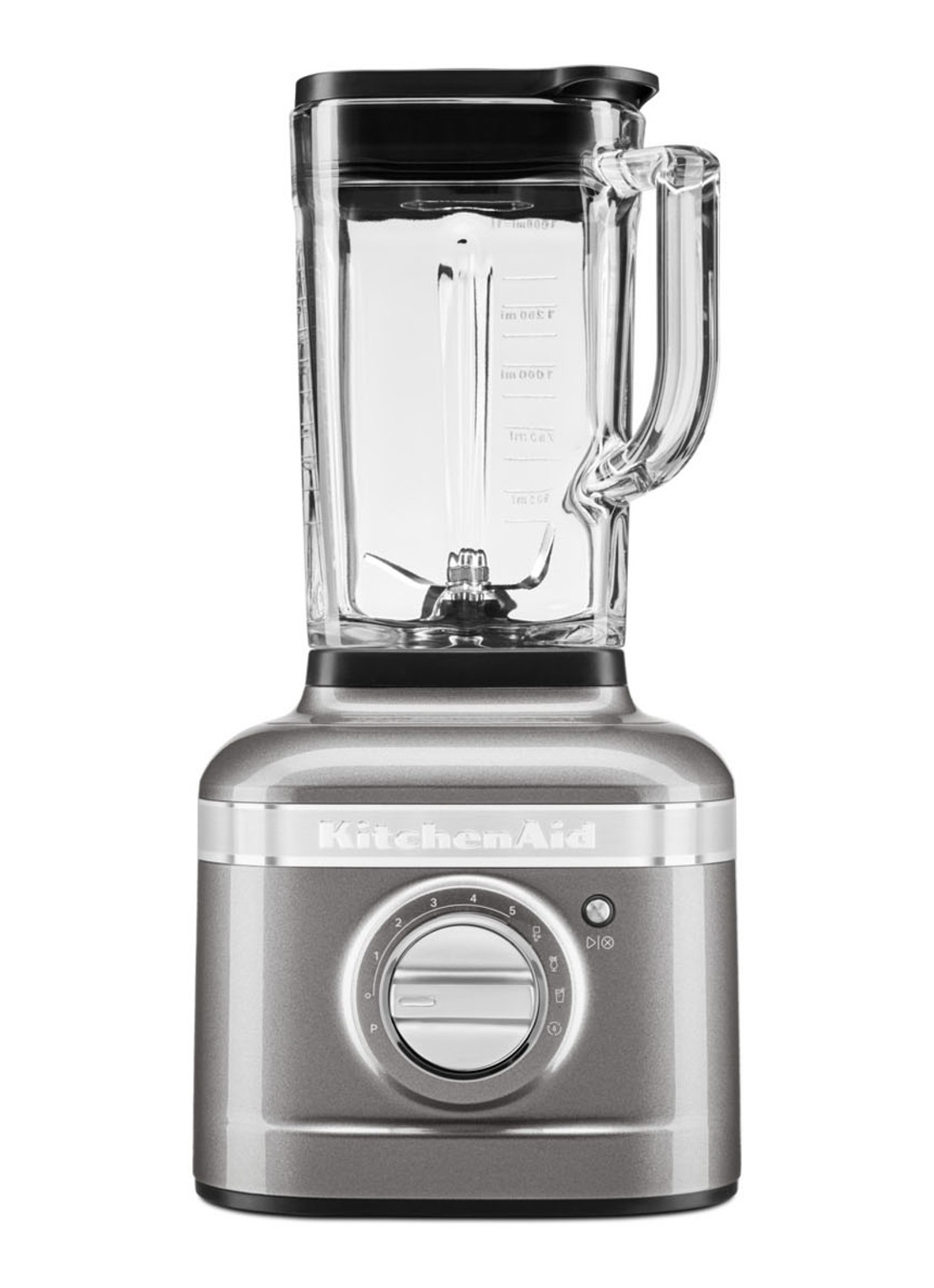 KitchenAid Artisan blender 1,4 liter K400 - Tingrijs - voorkant tingrijs
