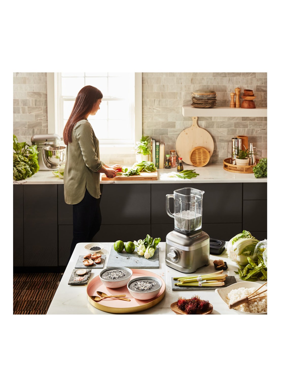 KitchenAid Artisan blender 1,4 liter K400 - Tingrijs - voorkant 2 tingrijs