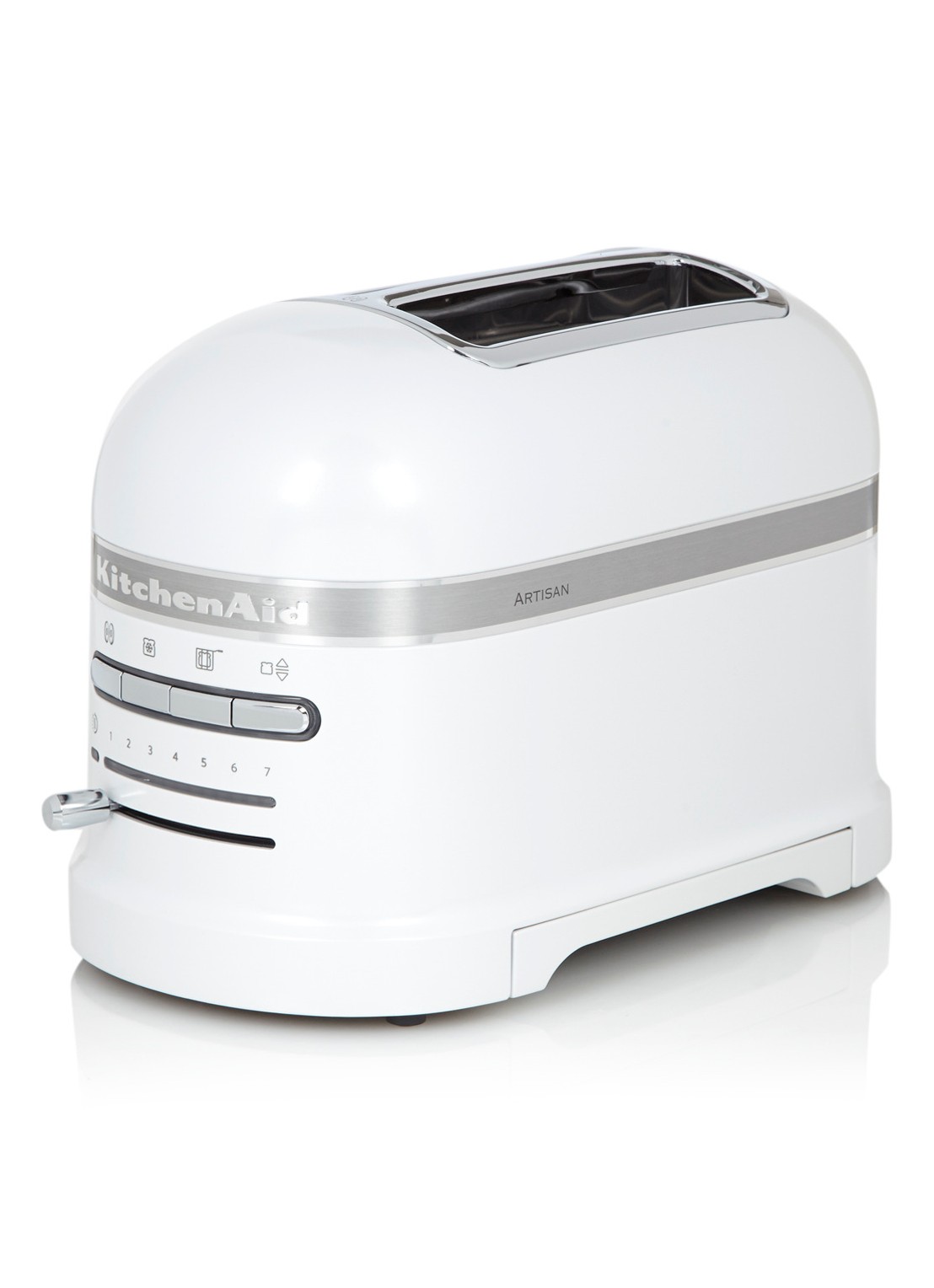 KitchenAid Artisan broodrooster 2-slots 5KMT2204 - Frosted Pearl - voorkant wit