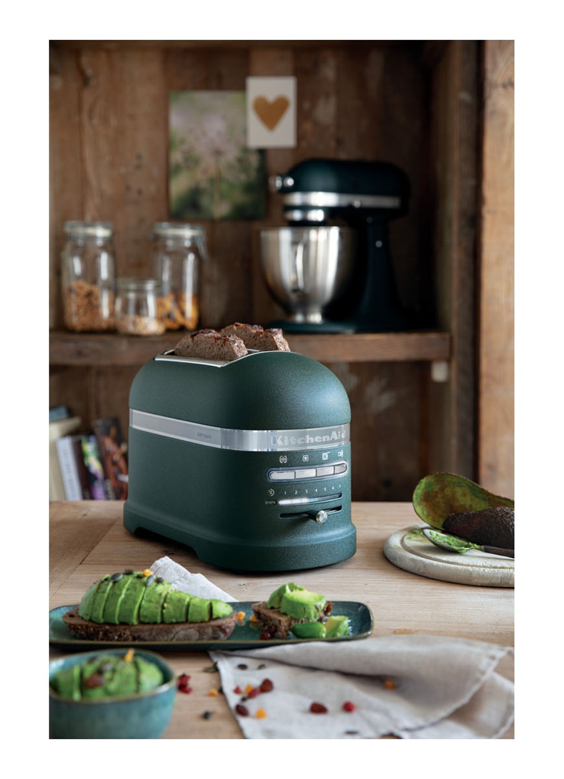 KitchenAid Artisan broodrooster 2-slots 5KMT2204 - Pebbled Palm - voorkant 7 donkergroen