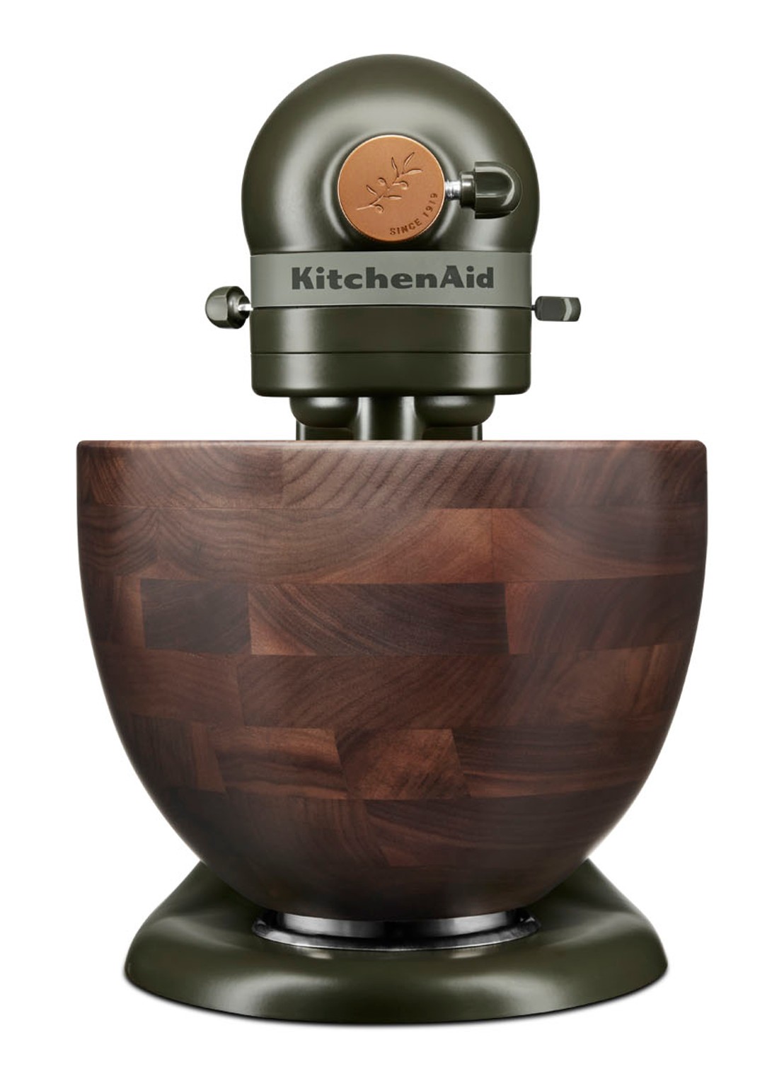 KitchenAid Artisan keukenmachine 4,7 liter 5KSM180WSEEG - Evergreen - detail donkerbruin