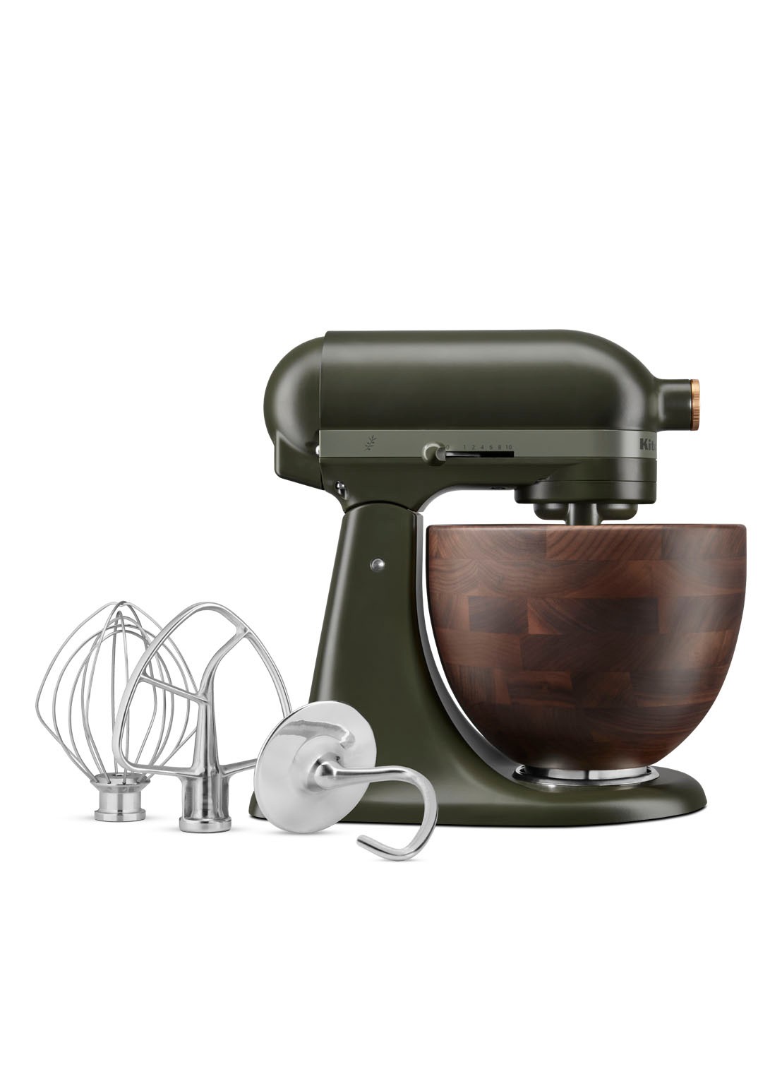 KitchenAid Artisan keukenmachine 4,7 liter 5KSM180WSEEG - Evergreen - detail 2 donkerbruin