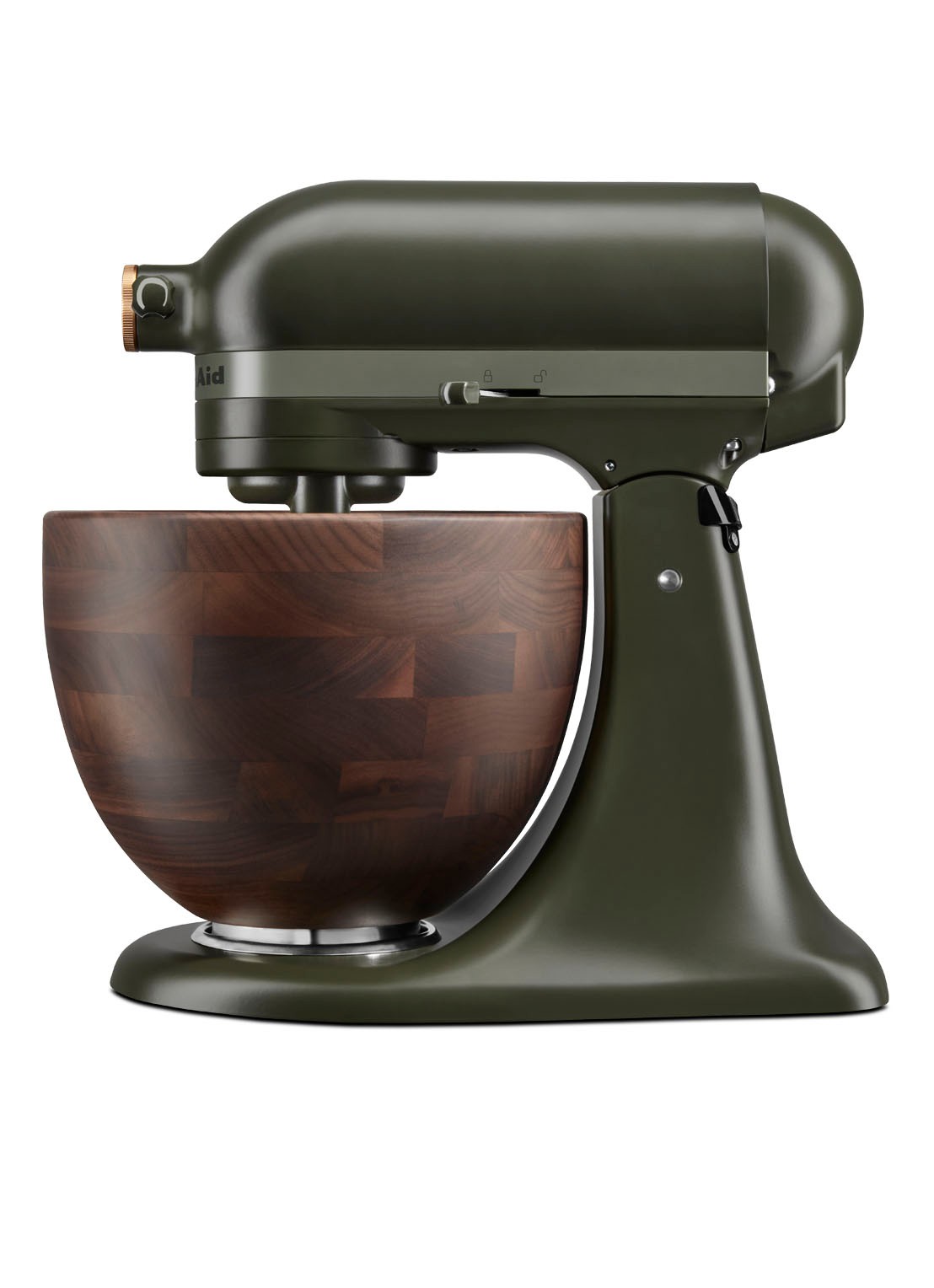 KitchenAid Artisan keukenmachine 4,7 liter 5KSM180WSEEG - Evergreen - detail 3 donkerbruin