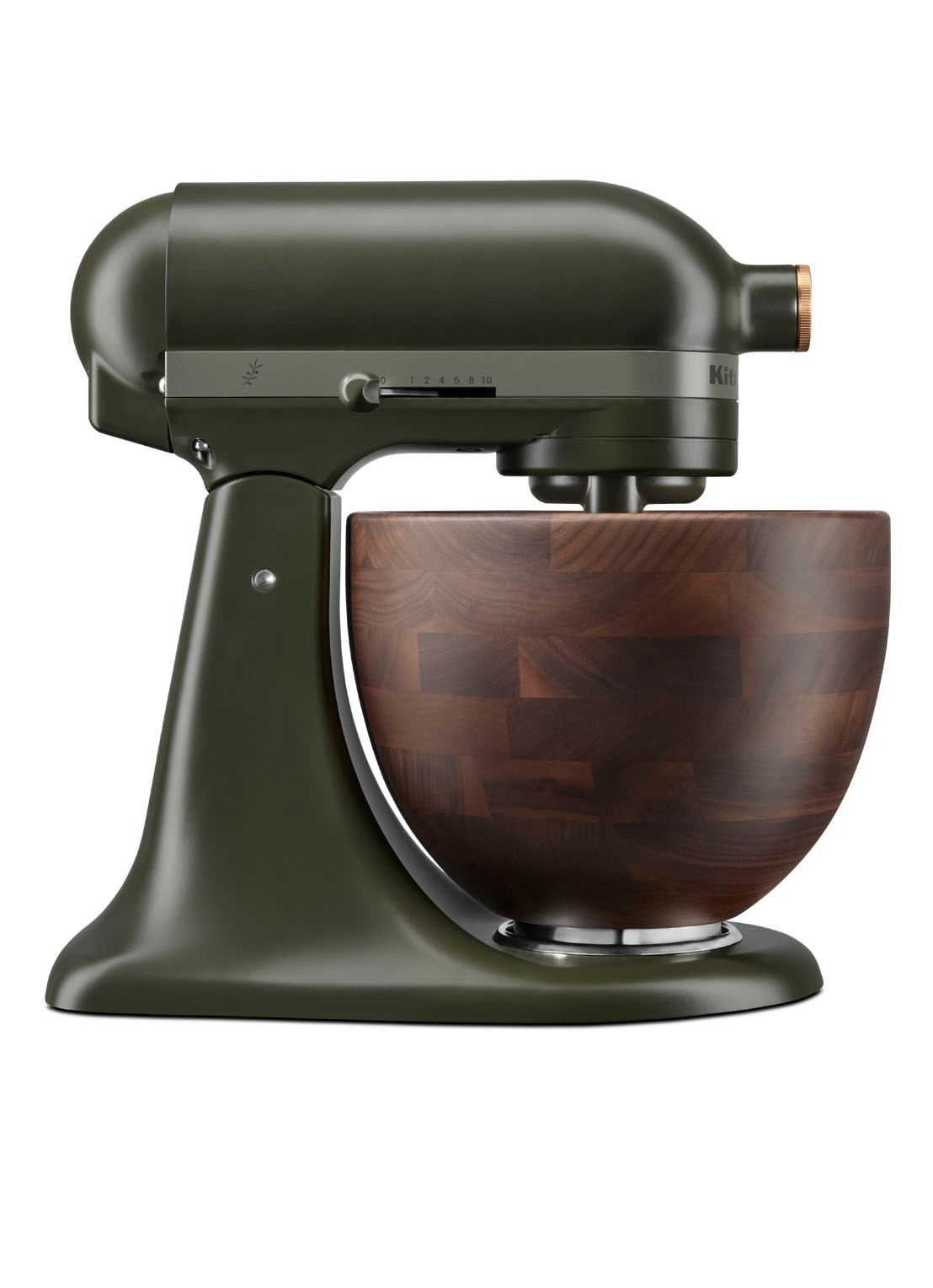 KitchenAid Artisan keukenmachine 4,7 liter 5KSM180WSEEG - Evergreen - voorkant 6 donkerbruin