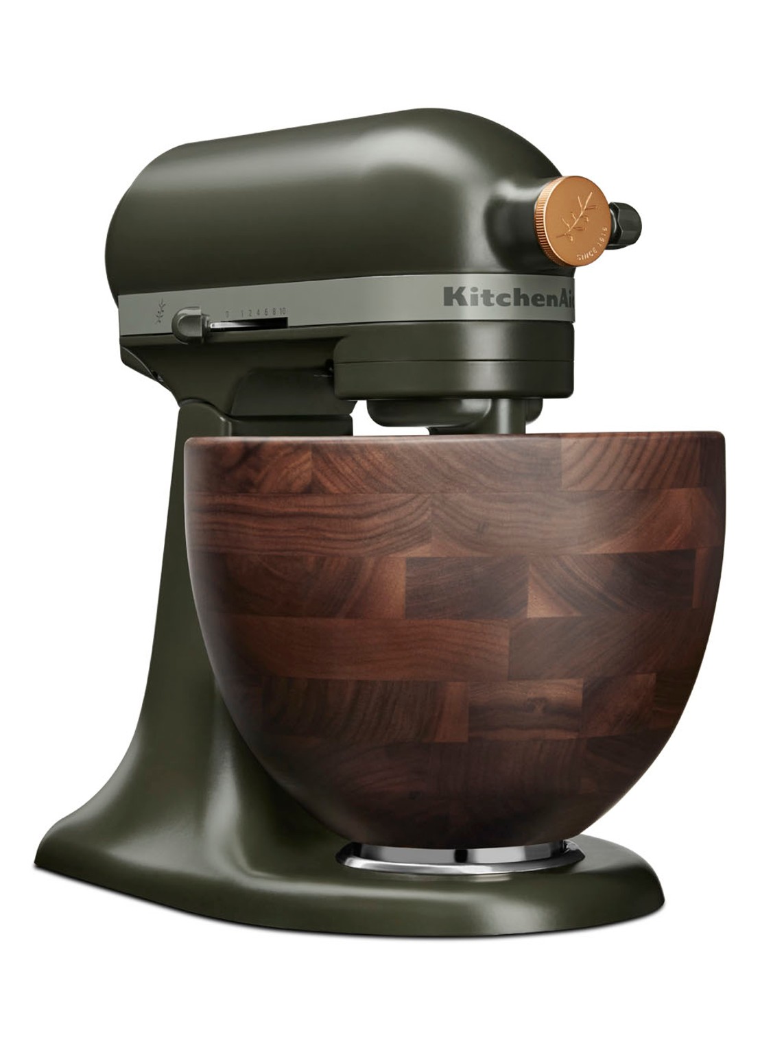 KitchenAid Artisan keukenmachine 4,7 liter 5KSM180WSEEG - Evergreen - voorkant 7 donkerbruin