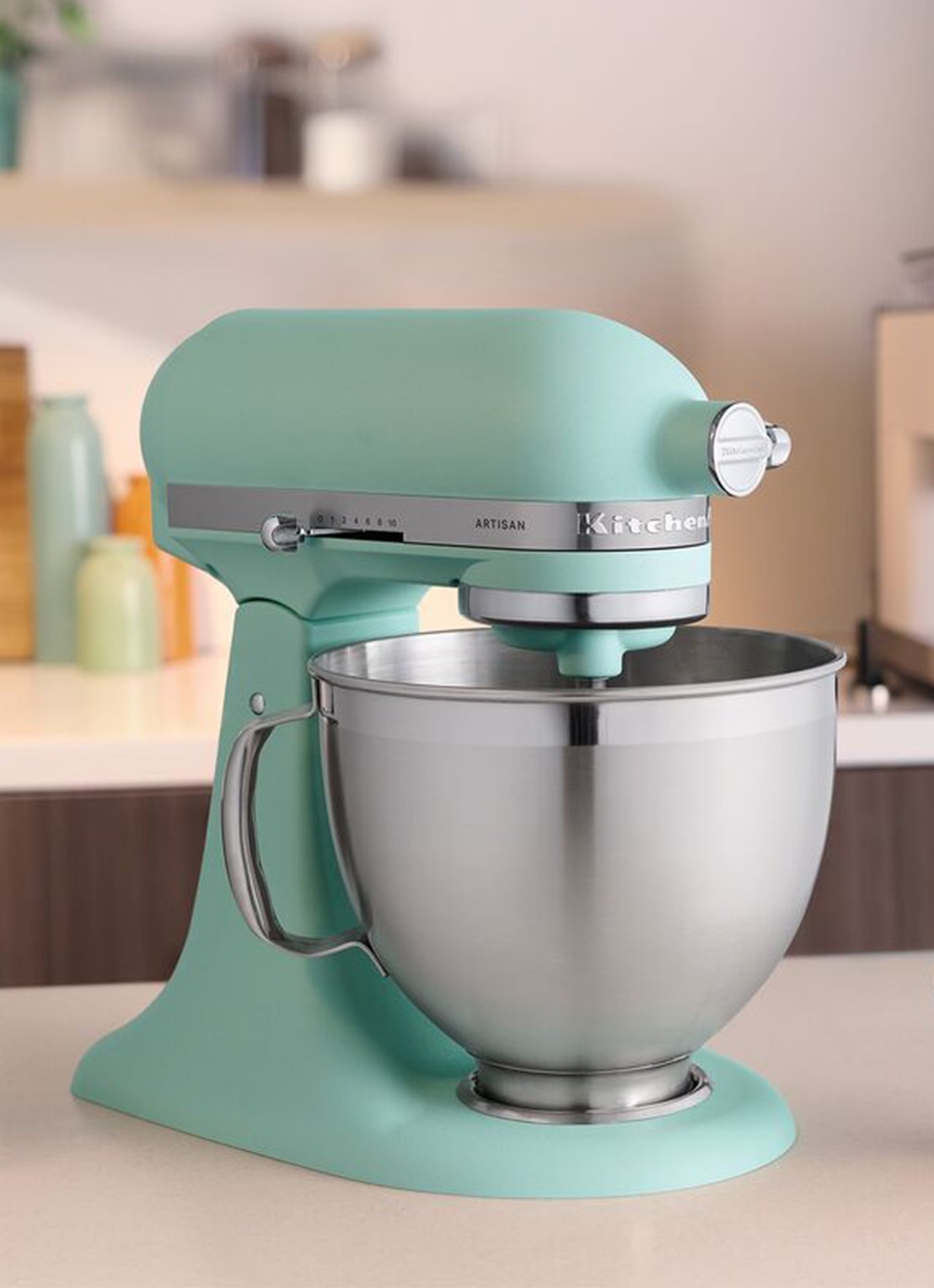 KitchenAid Artisan keukenmachine 4,7 liter 5KSM195PSESD - voorkant 4 mint