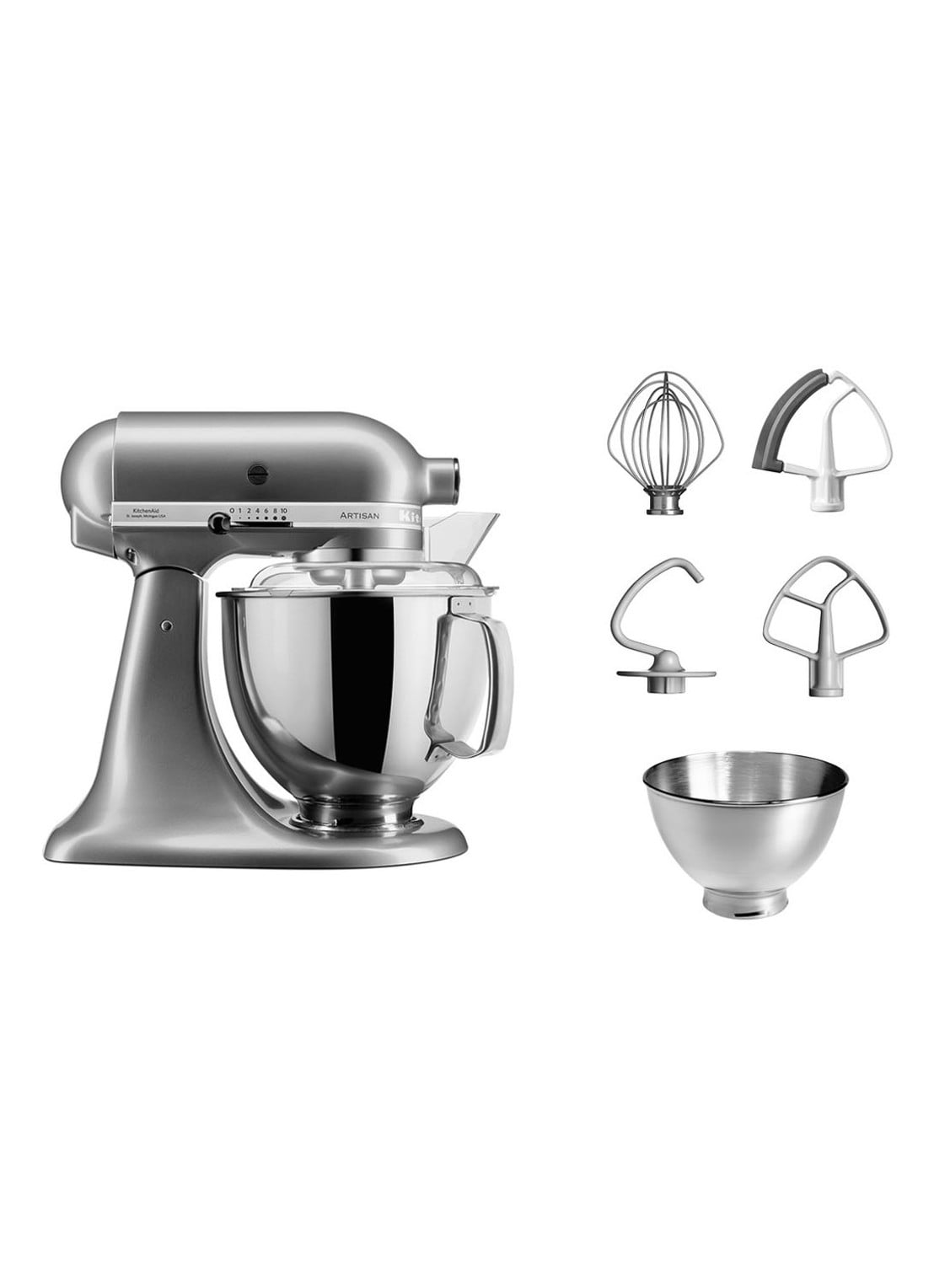KitchenAid Artisan keukenmachine 4,8 liter 5KSM175PSECU - Contour Zilver  - detail 4 contour zilver