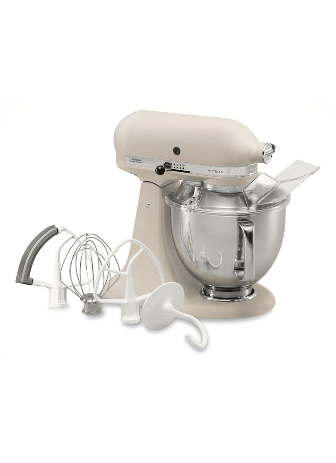 KitchenAid Artisan keukenmachine 4,8 liter 5KSM175PSEFL - Matte Fresh Linen - detail 3 creme