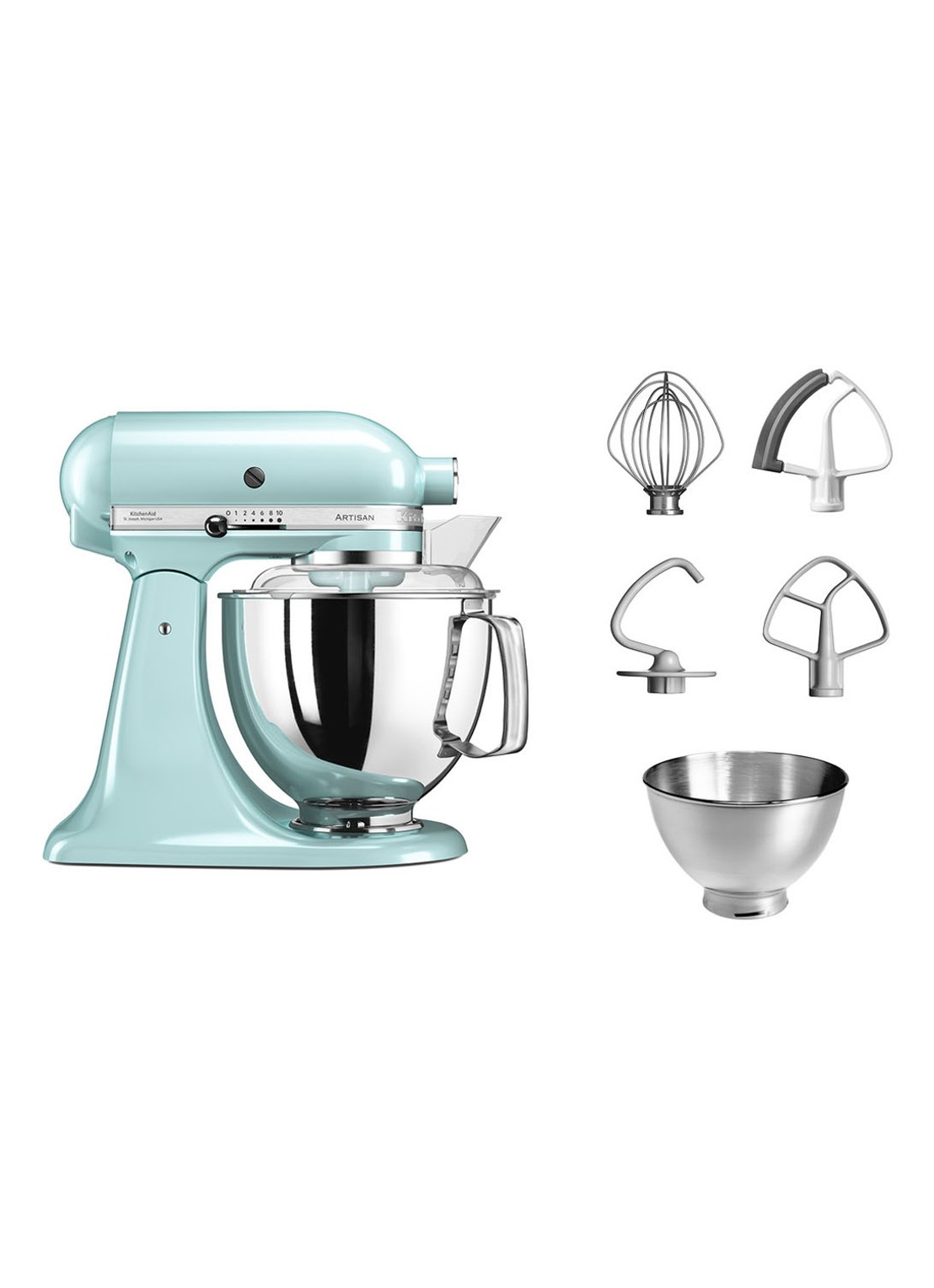 KitchenAid Artisan keukenmachine 4,8 liter 5KSM175PSEIC - IJsblauw - detail 3 ijsblauw