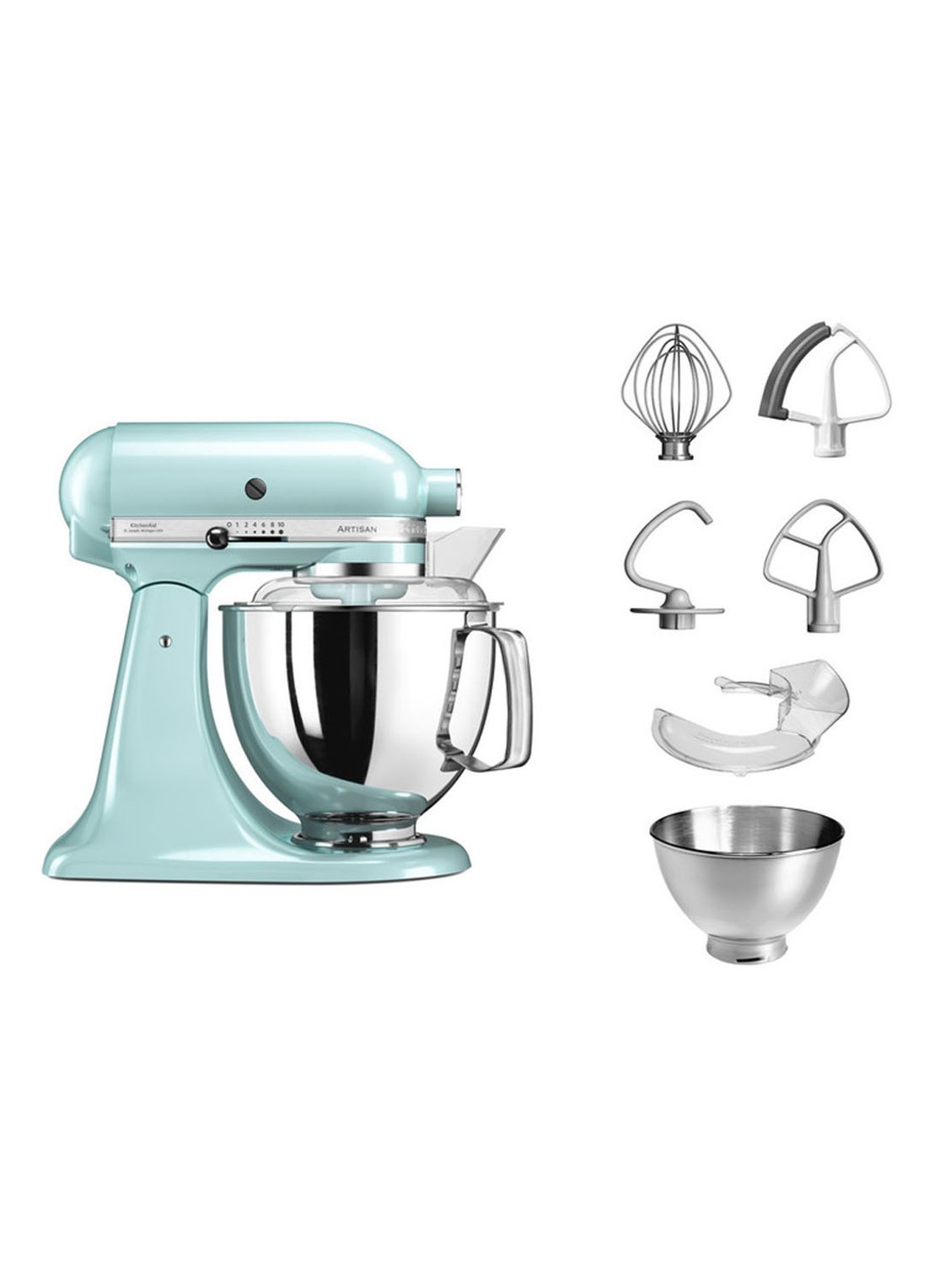 KitchenAid Artisan keukenmachine 4,8 liter 5KSM175PSEIC - IJsblauw - detail 6 ijsblauw