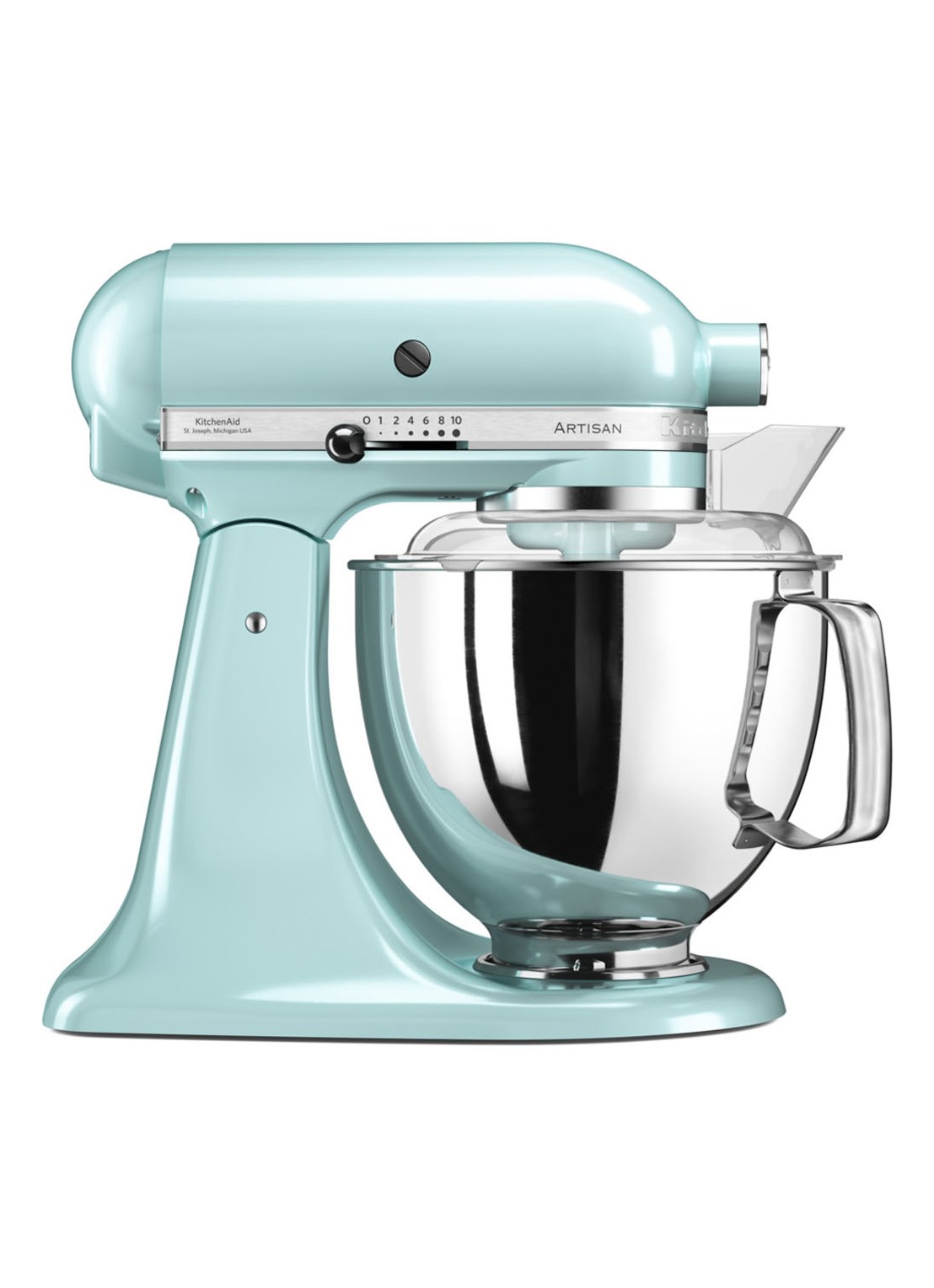 KitchenAid Artisan keukenmachine 4,8 liter 5KSM175PSEIC - IJsblauw - voorkant ijsblauw