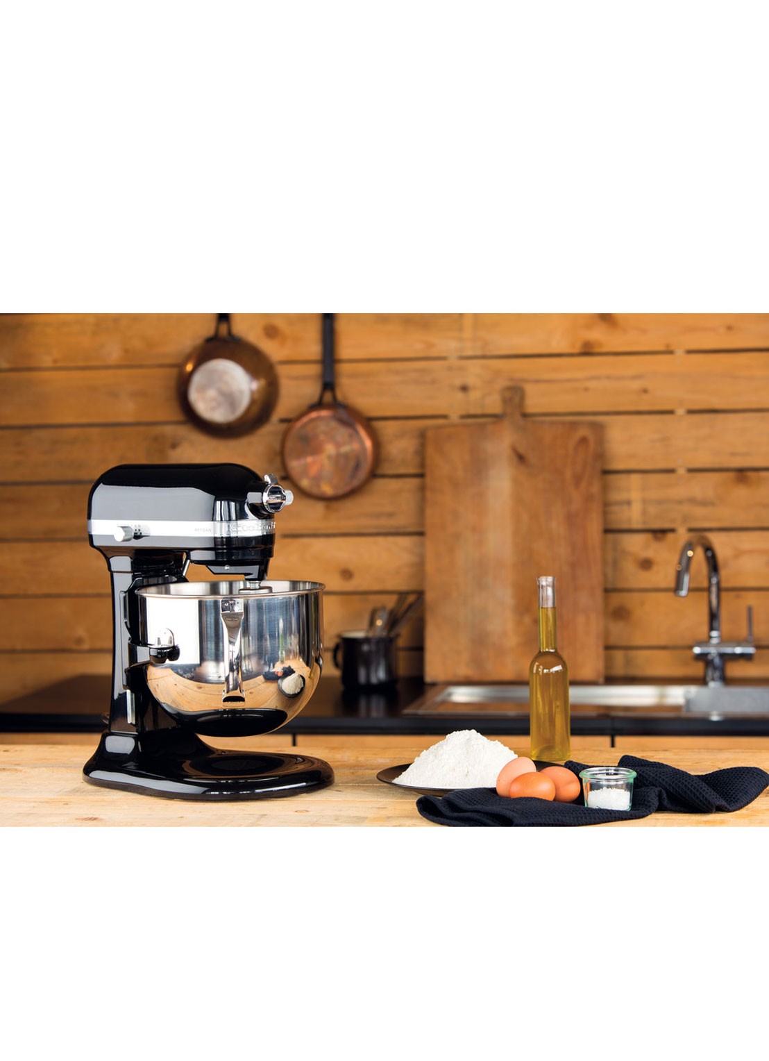 KitchenAid Artisan keukenmachine 6,9 liter 5KSM7580XEOB - Onyx Zwart - voorkant 2 zwart