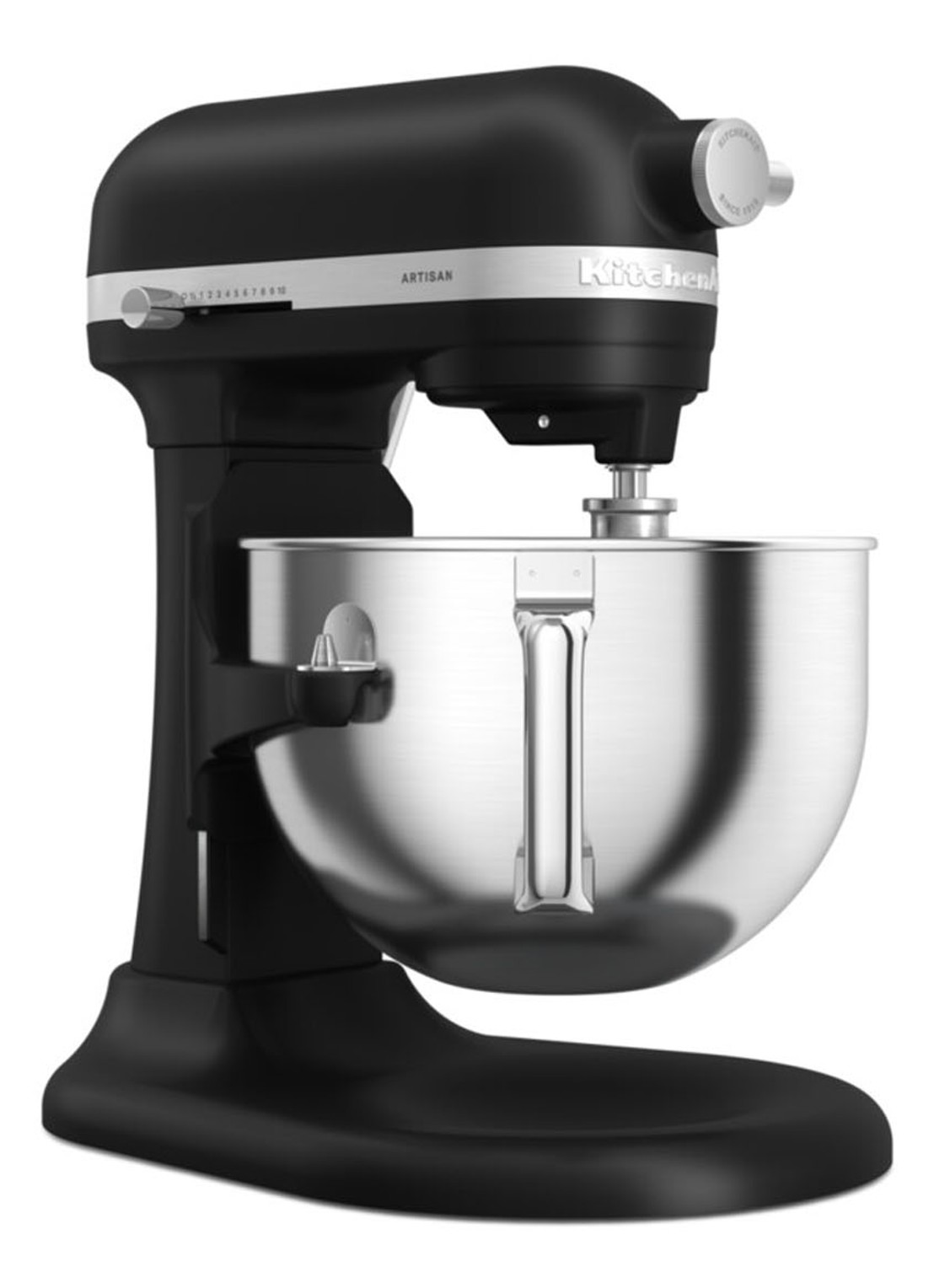 KitchenAid Artisan keukenmachine met in de hoogte verstelbare kom 5,6 liter - voorkant 2 zwart