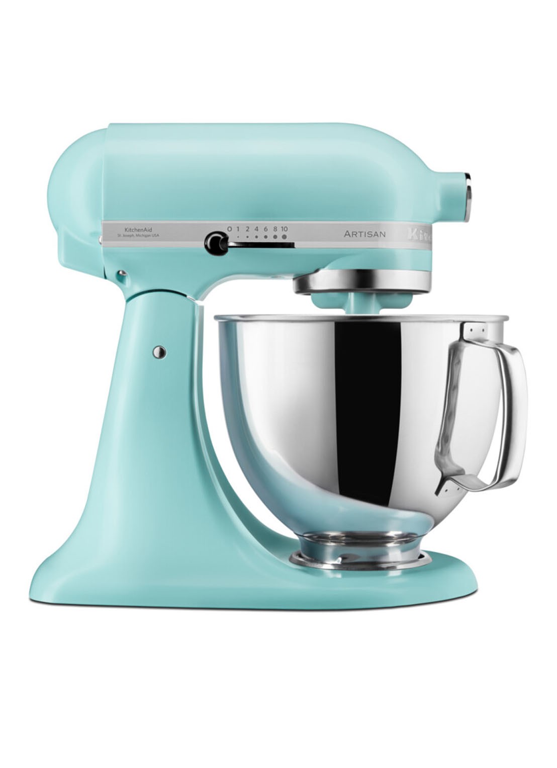 KitchenAid Artisan keukenmachine met kantelbare kop 4,7 liter - 5KSM125EMI - detail 3 aquablauw