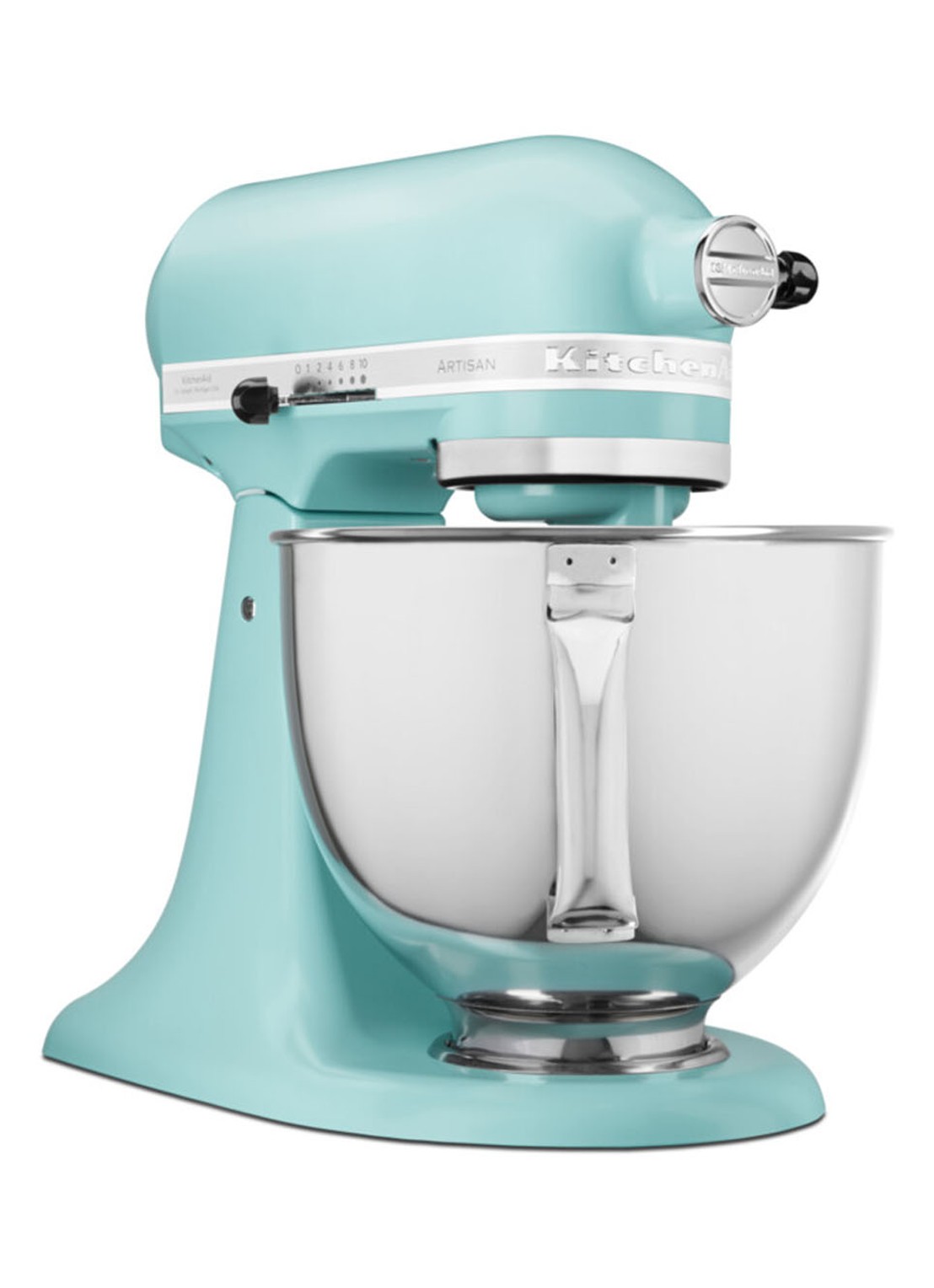 KitchenAid Artisan keukenmachine met kantelbare kop 4,7 liter - 5KSM125EMI - voorkant 2 aquablauw