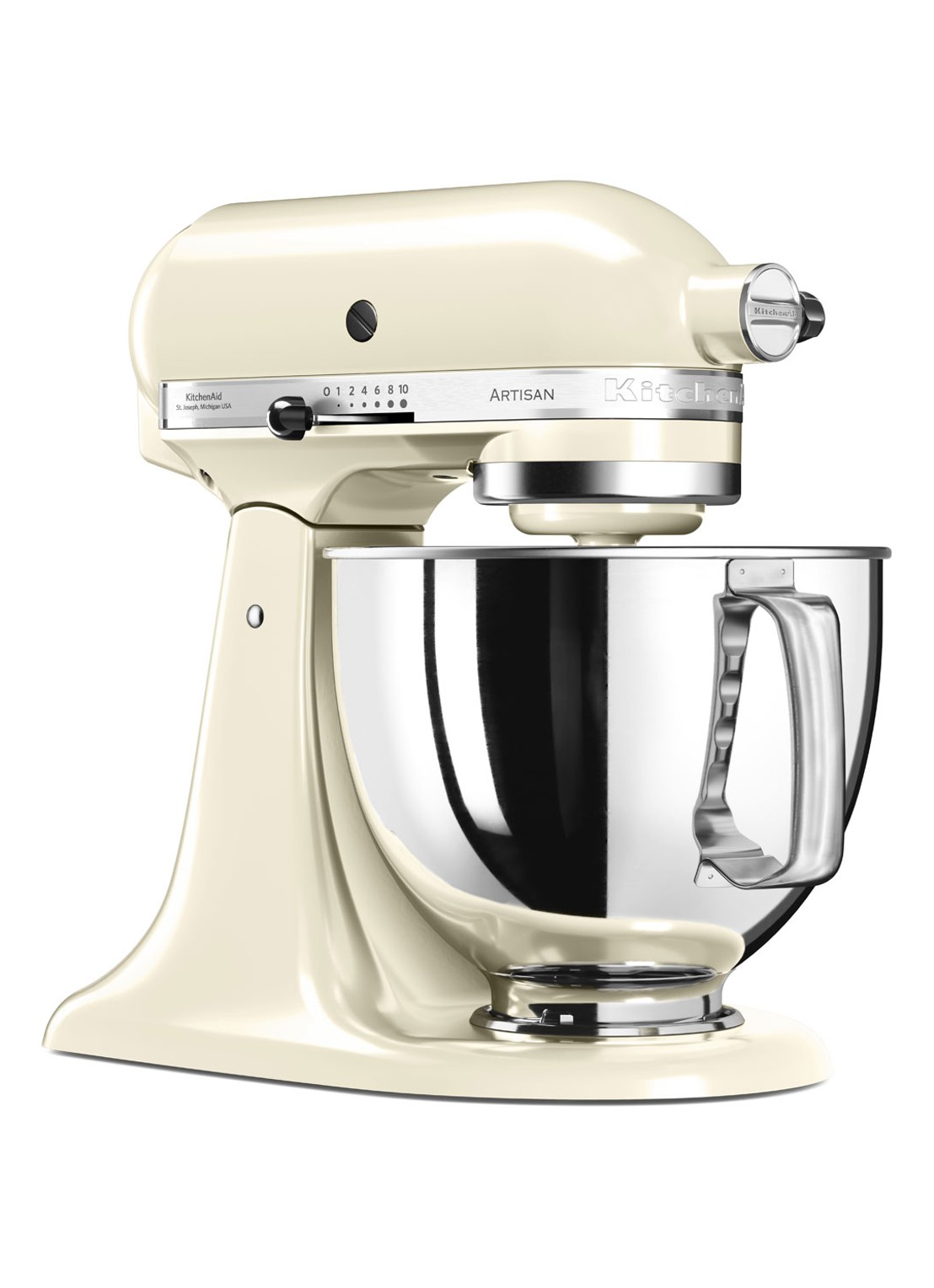 KitchenAid Artisan keukenmachine met kantelbare kop 4,8 liter 5KSM125EAC - Amandelwit - detail 3 amandelwit