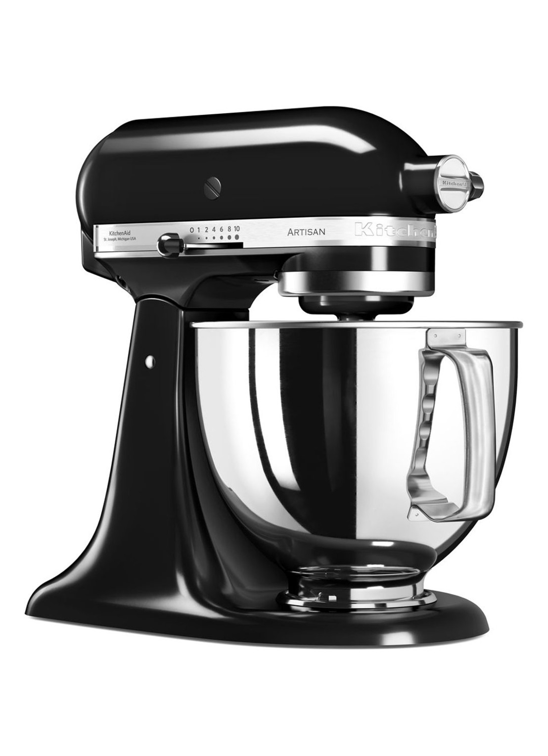 KitchenAid Artisan keukenmachine met kantelbare kop 4,8 liter 5KSM125EOB - Onyx Zwart - detail 3 onyx zwart