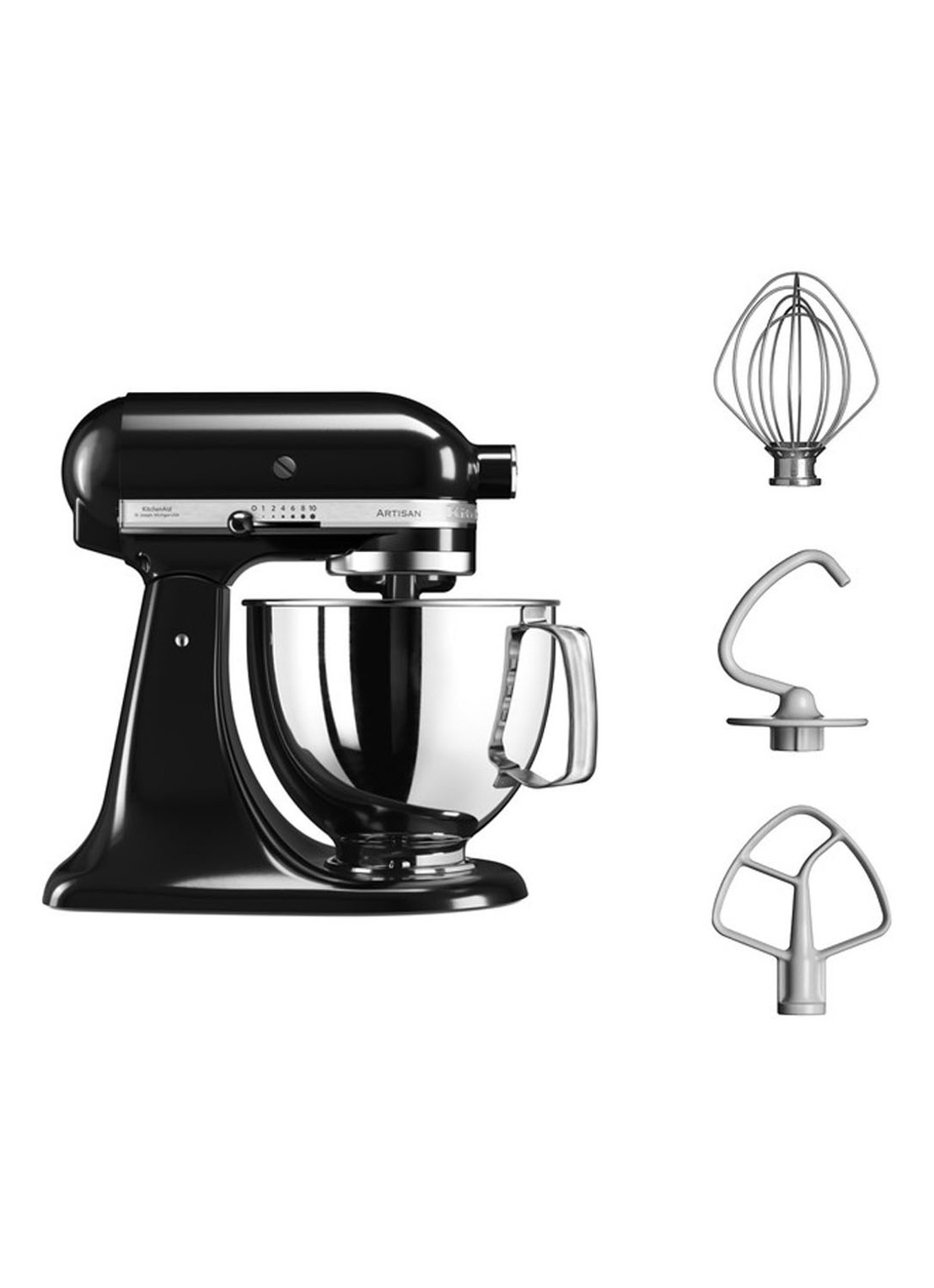 KitchenAid Artisan keukenmachine met kantelbare kop 4,8 liter 5KSM125EOB - Onyx Zwart - detail 4 onyx zwart