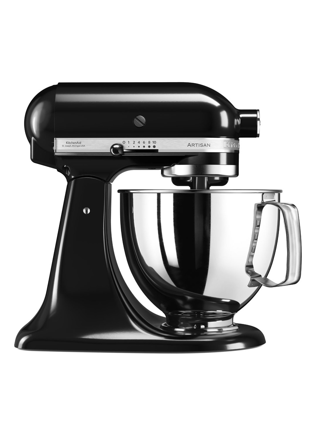 KitchenAid Artisan keukenmachine met kantelbare kop 4,8 liter 5KSM125EOB - Onyx Zwart - voorkant 5 onyx zwart