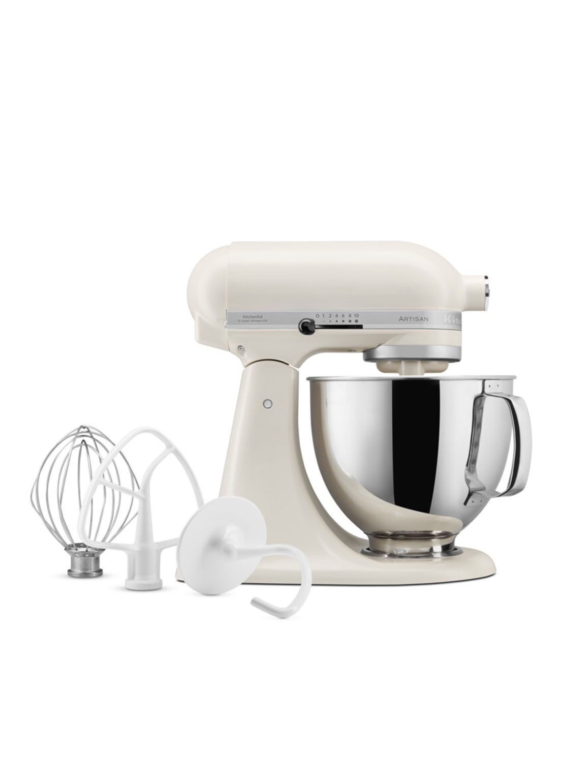 KitchenAid Artisan keukenmachine met kantelbare kop 4,8 liter - 5KSM125EPL - voorkant 3 vanillegeel