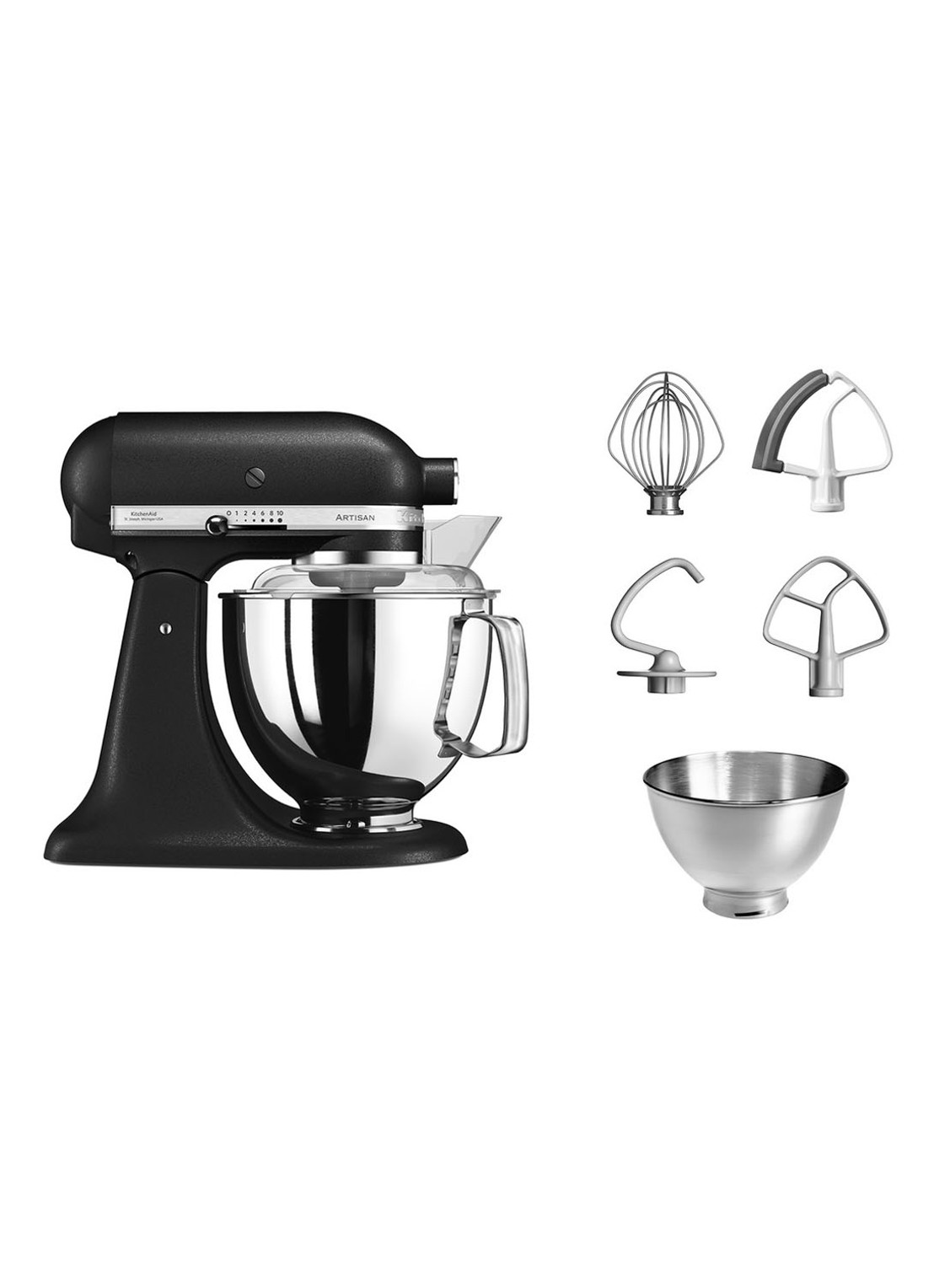 KitchenAid Artisan keukenmachine met kantelbare kop 4,8 liter 5KSM175PSEBK - Vulkaanzwart - detail 4 vulkaanzwart