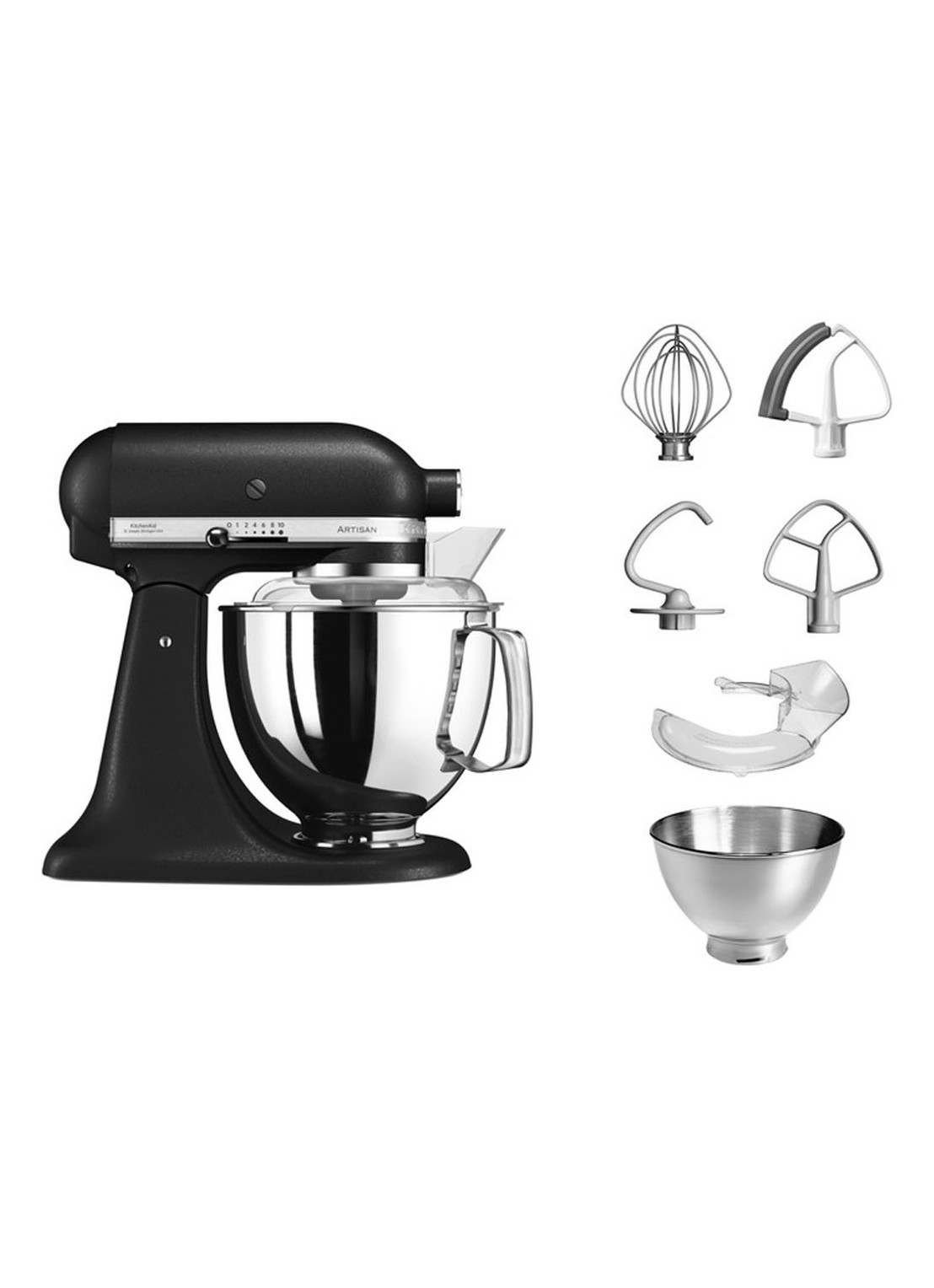 KitchenAid Artisan keukenmachine met kantelbare kop 4,8 liter 5KSM175PSEBK - Vulkaanzwart - detail 7 vulkaanzwart