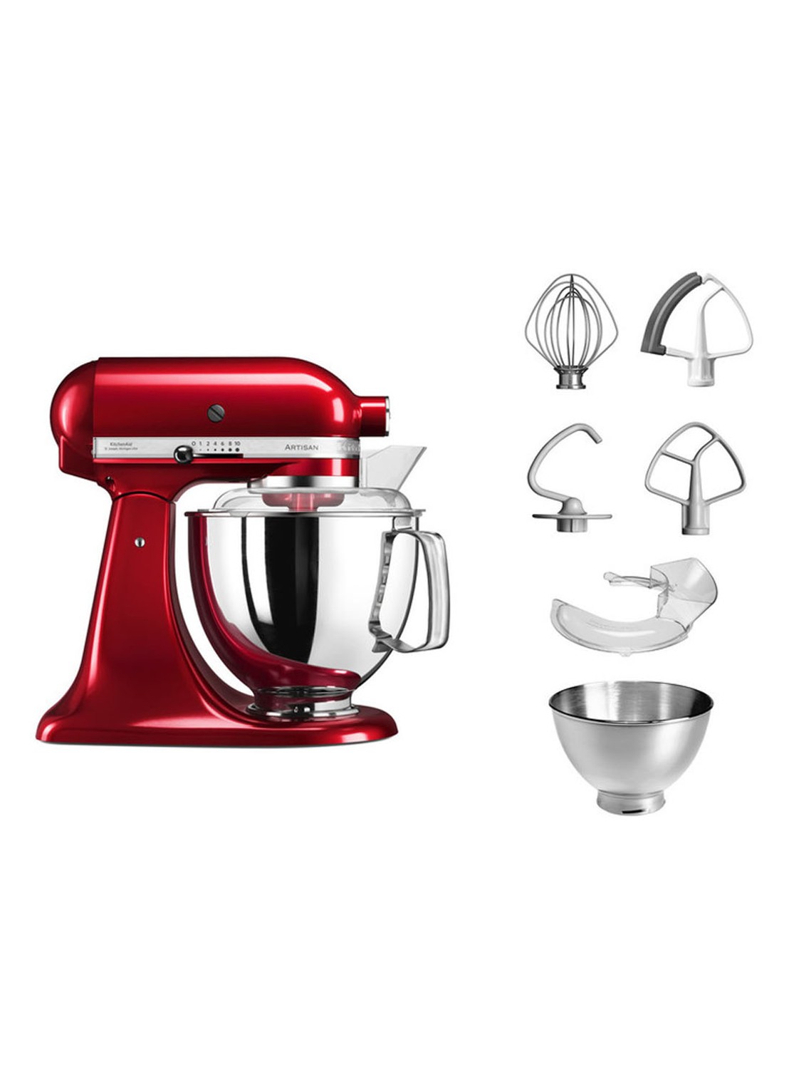 KitchenAid Artisan keukenmachine met kantelbare kop 4,8 liter 5KSM175PSECA - Appelrood - detail 7 appelrood