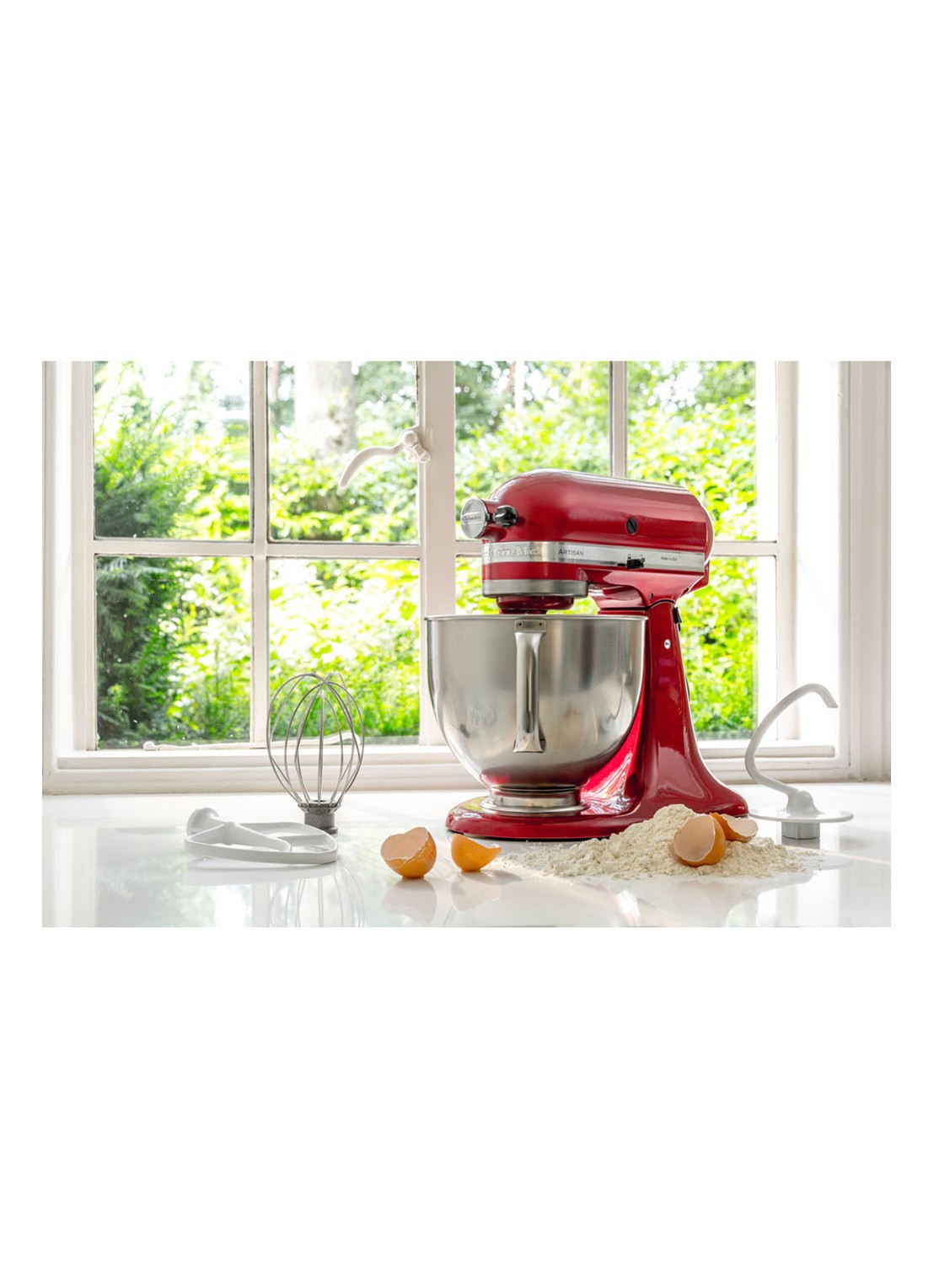 KitchenAid Artisan keukenmachine met kantelbare kop 4,8 liter 5KSM175PSECA - Appelrood - voorkant 2 appelrood