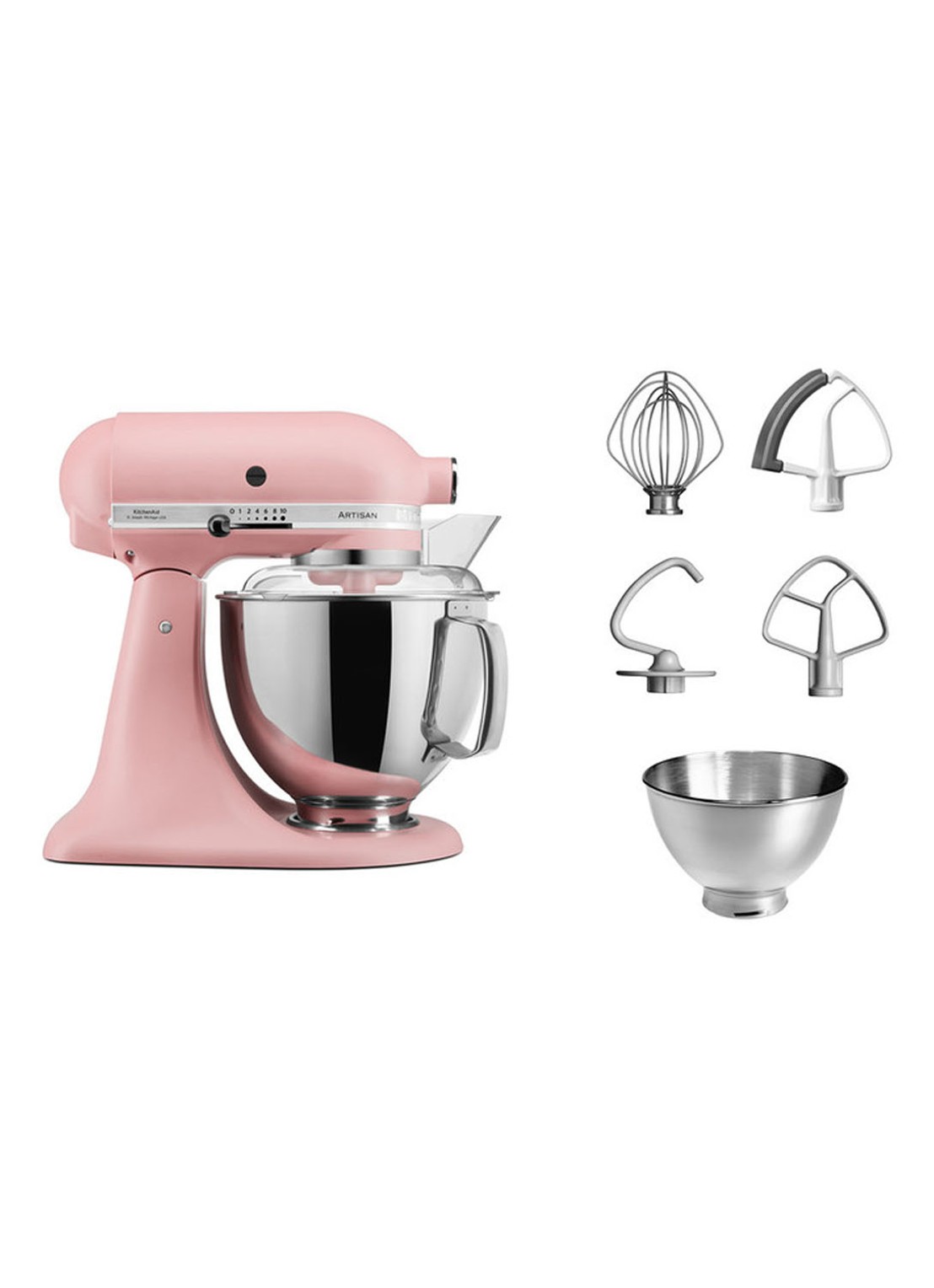KitchenAid Artisan keukenmachine met kantelbare kop 4,8 liter 5KSM175PSEDR - Poeder Roze  - detail 3 poeder roze