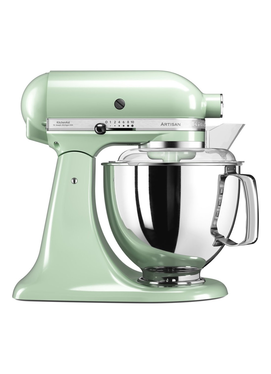 KitchenAid Artisan keukenmachine met kantelbare kop 4,8 liter 5KSM175PSEPT - Pistache - voorkant pistache